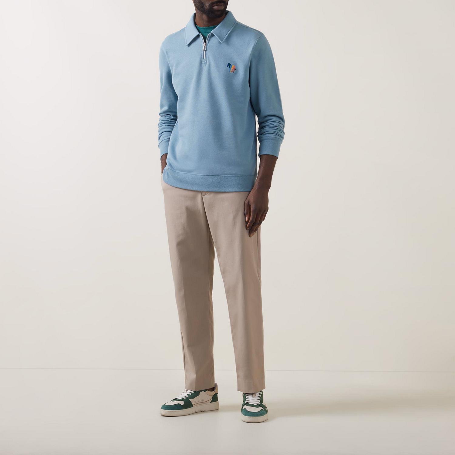 Zebra Half-Zip Sweatshirt