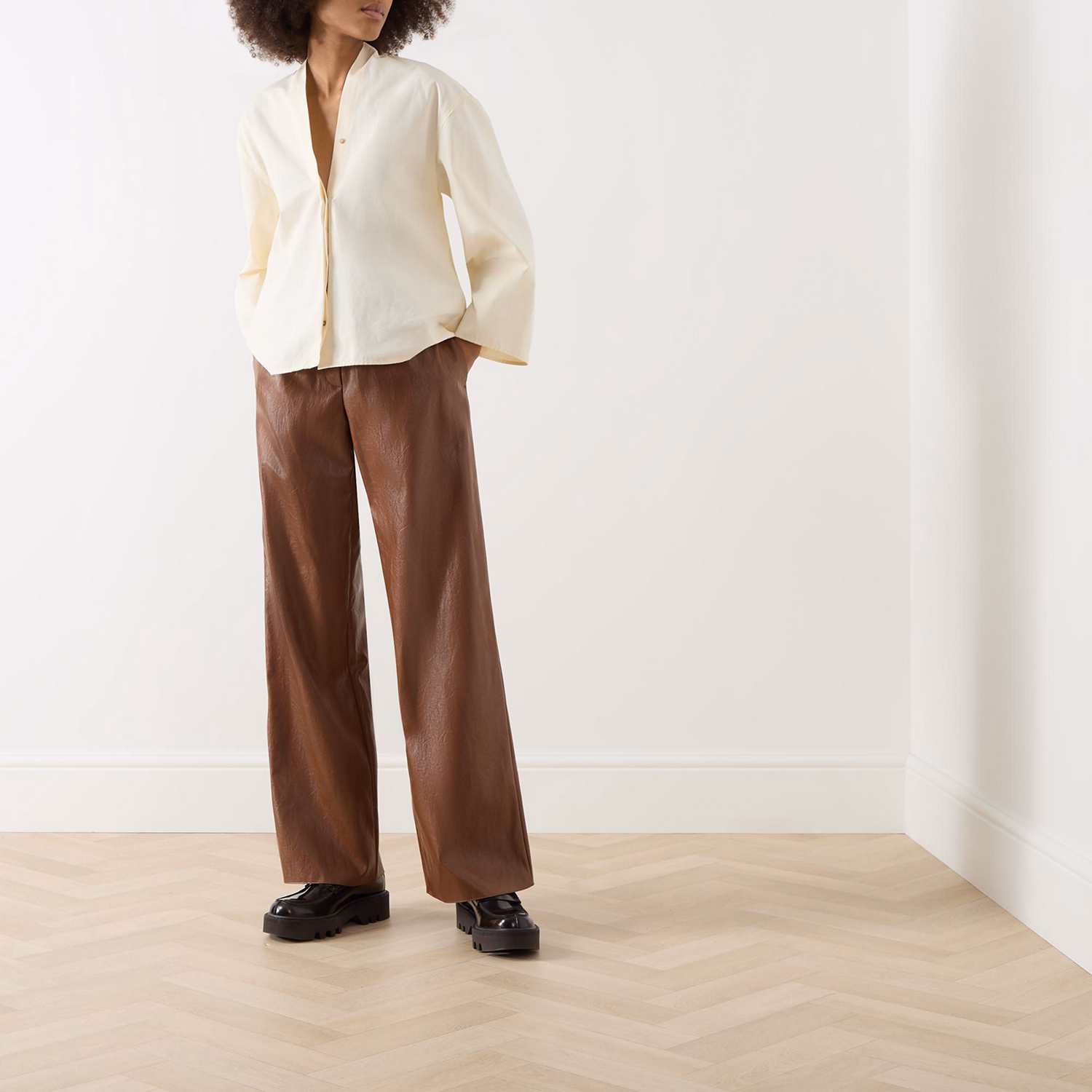 Brezza Faux Leather Trousers