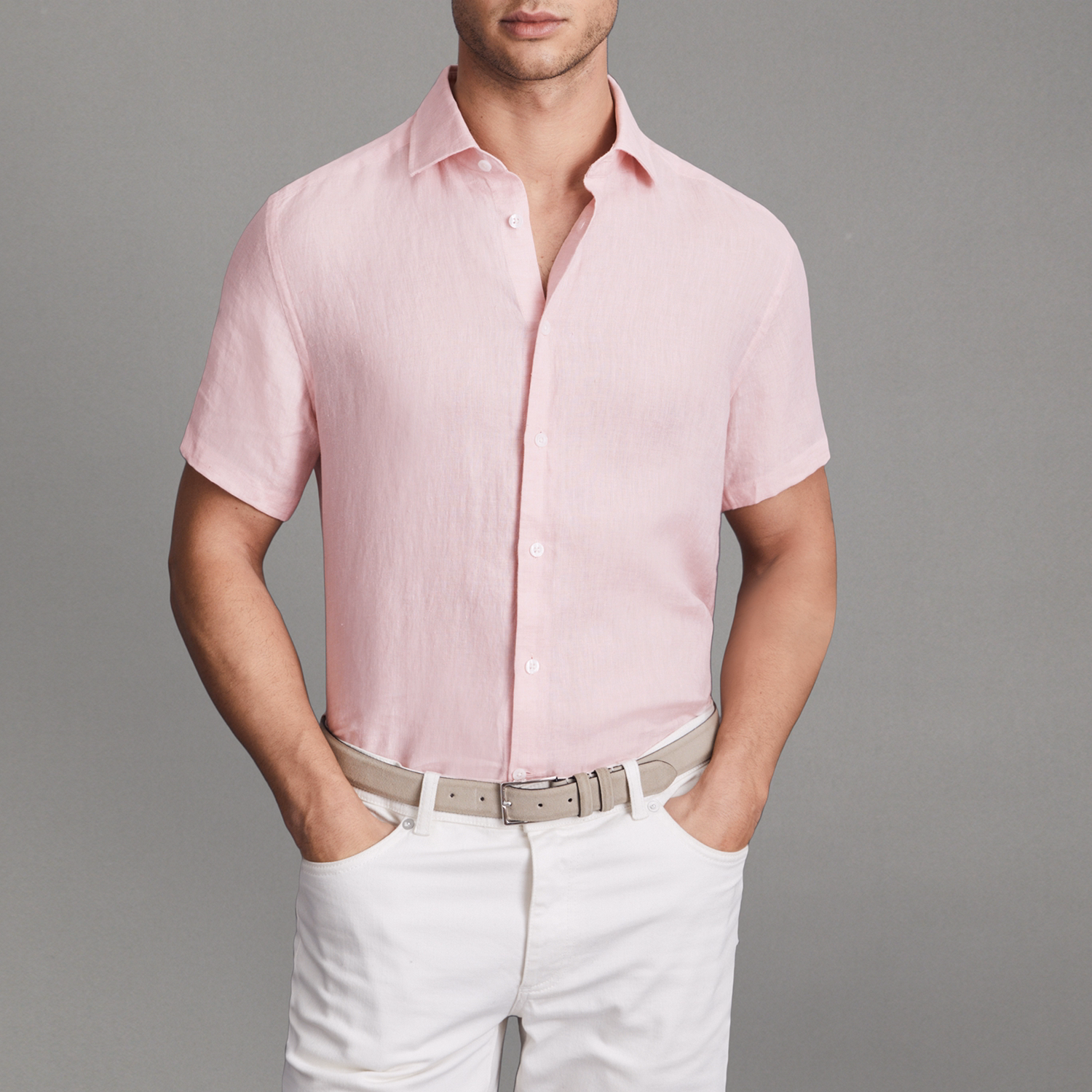 Holiday Linen Slim-Fit Casual Shirt