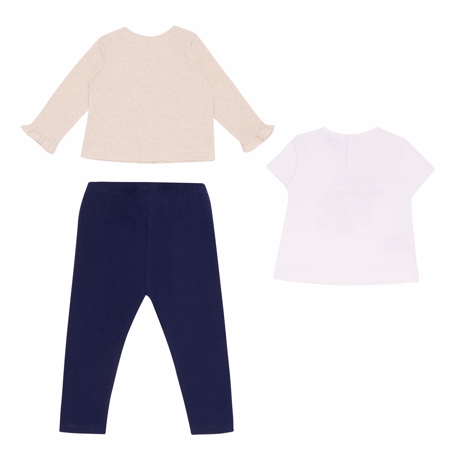 Three-Piece Cardigan, T-Shirt & Leggings Set