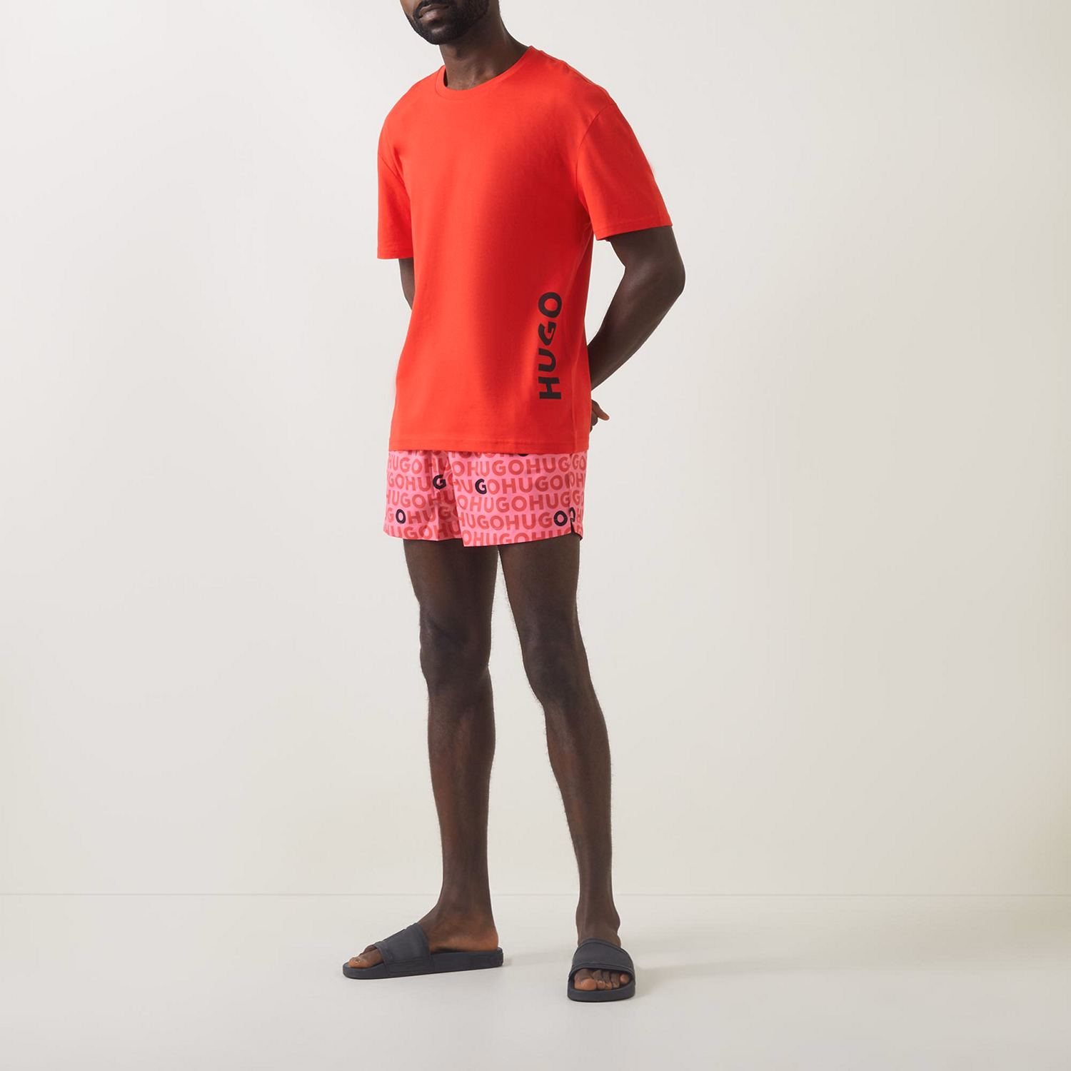 Vertical Logo Crew Neck Lounge T Shirt