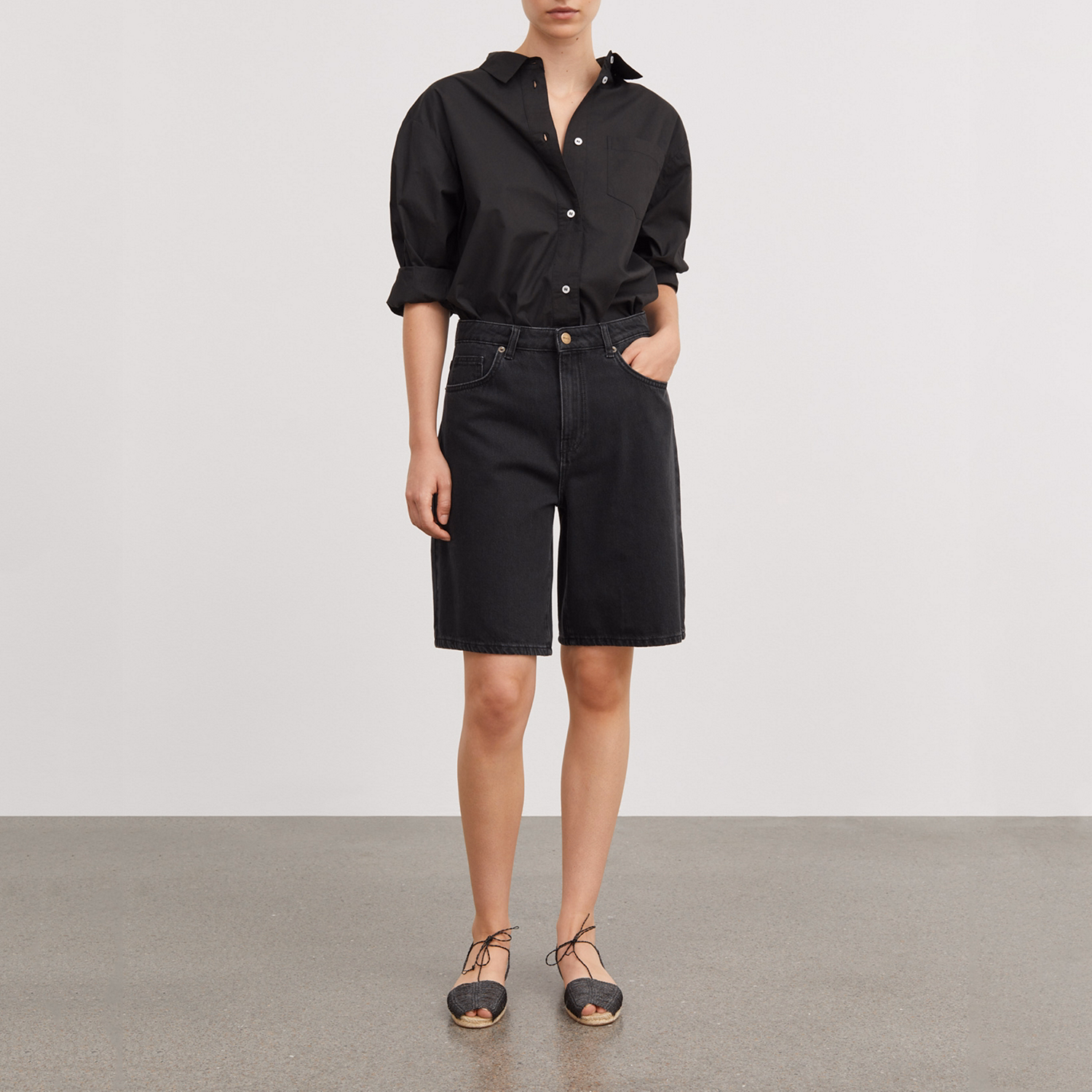 Wilson Wide Leg Denim Shorts