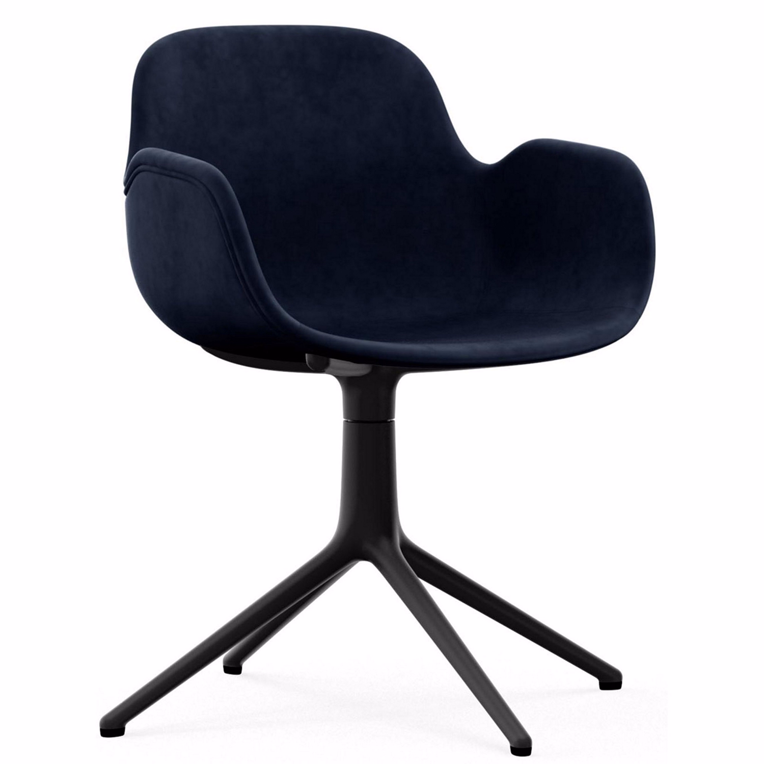 Form Armchair Swivel Upholstered Blue