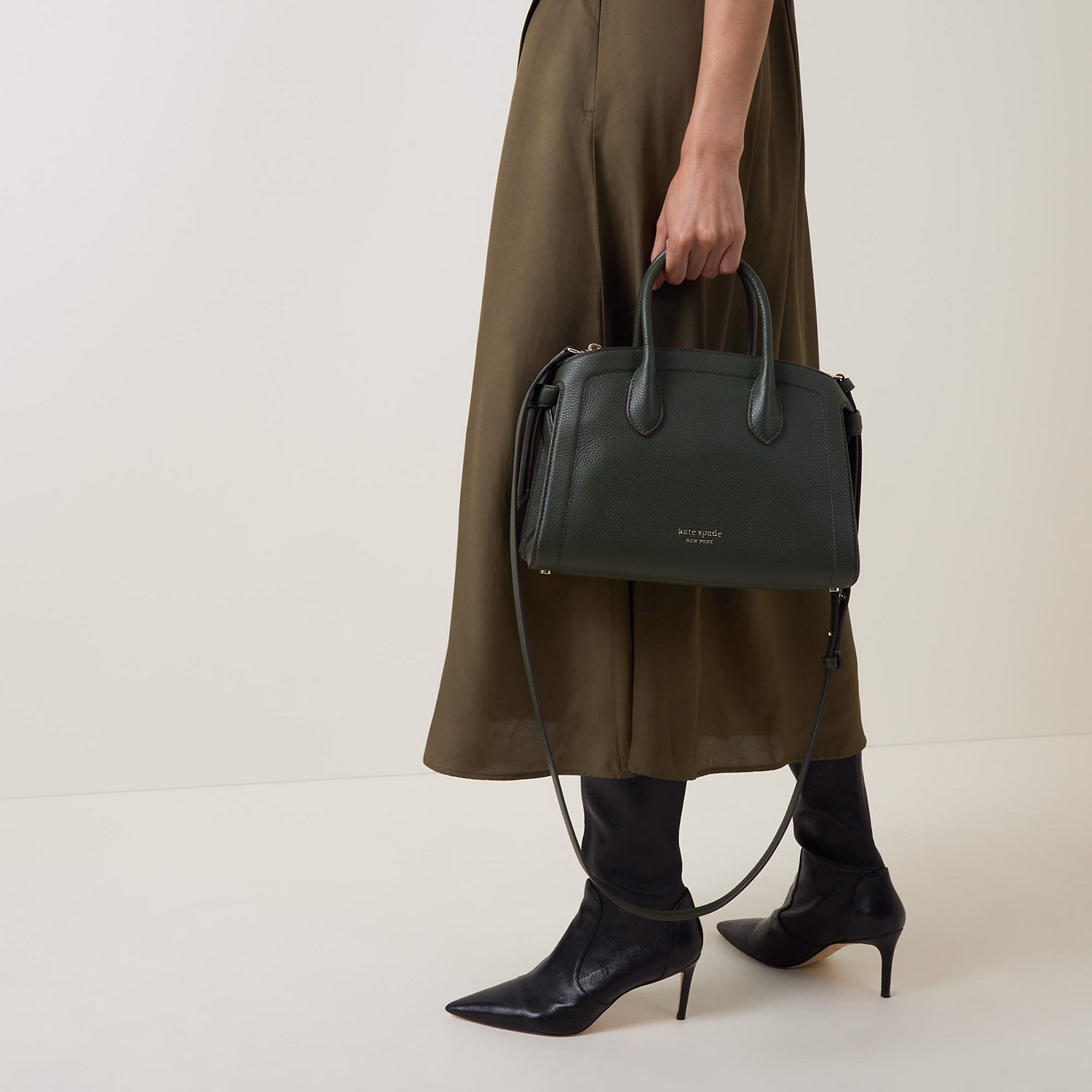 Knott Medium Leather Satchel