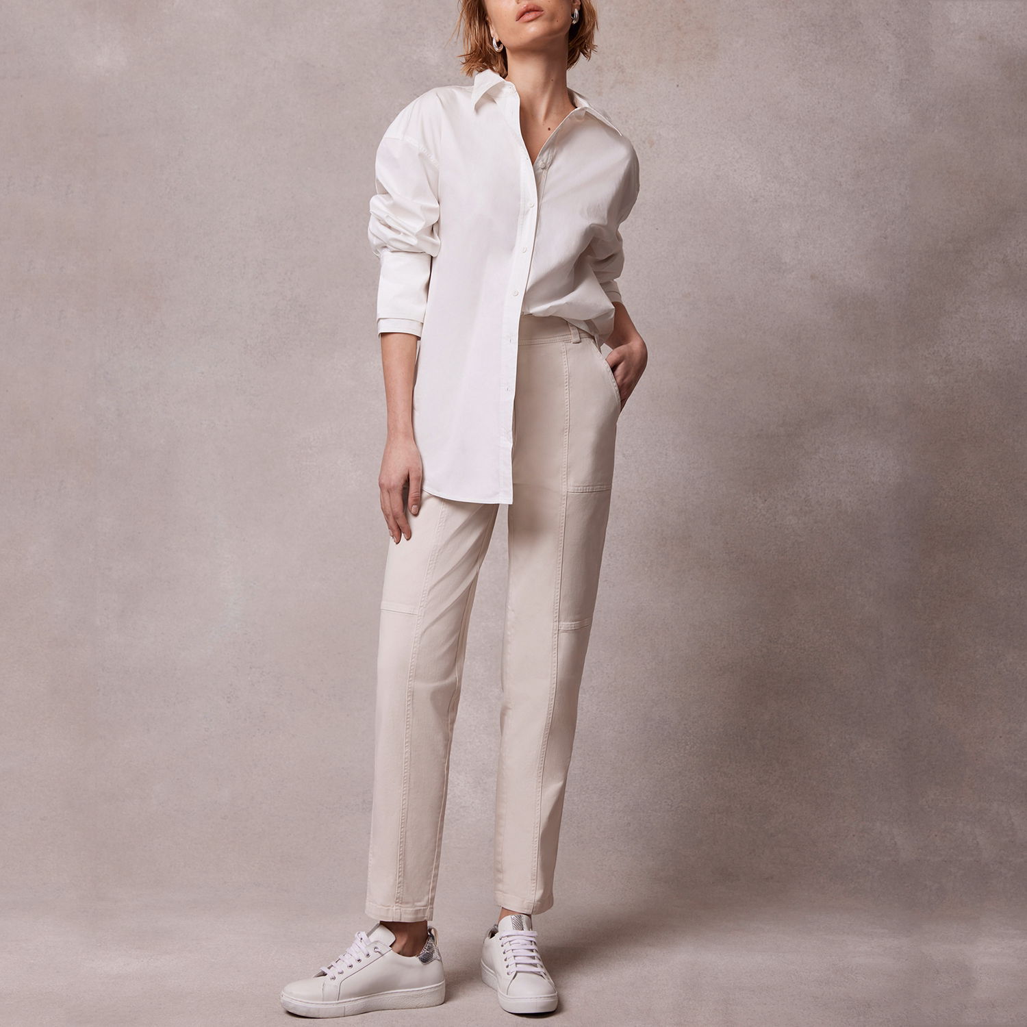 High-Rise Tapered Chinos