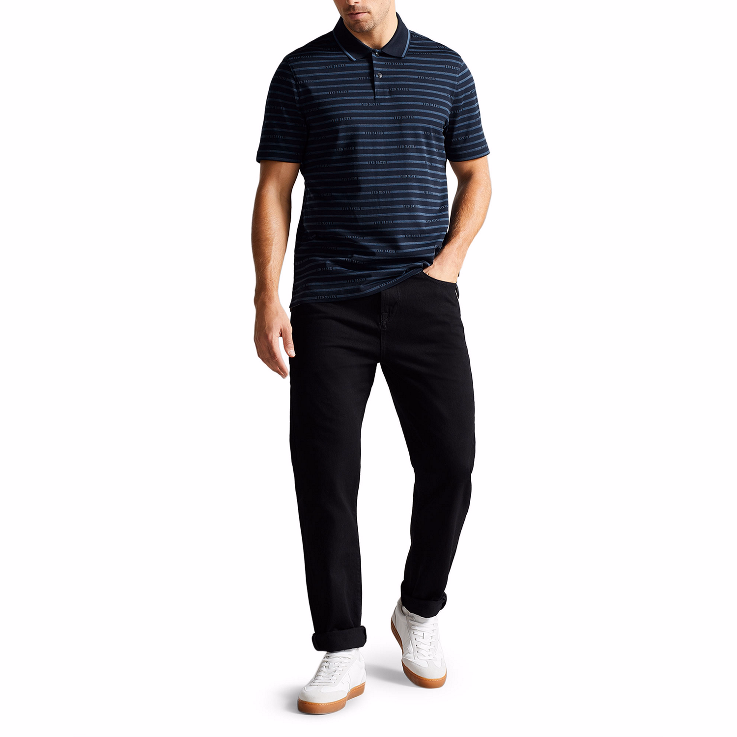 Tildarg Logo Stripe Polo Shirt