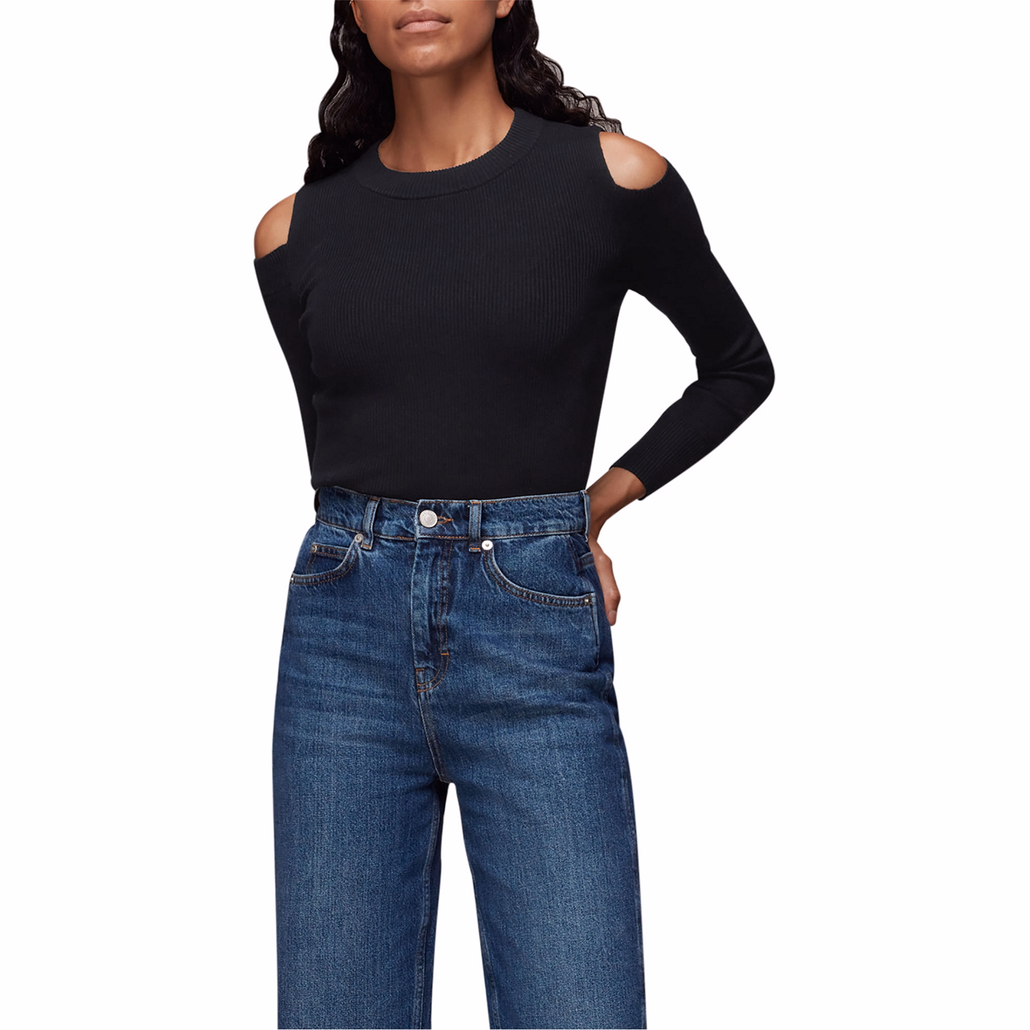 Cold Shoulder Knit Sweater