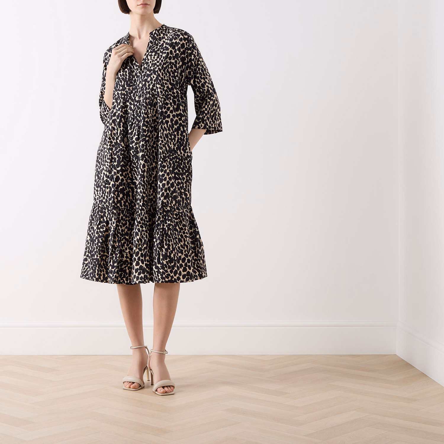 Nitzan Leopard Smock Dress