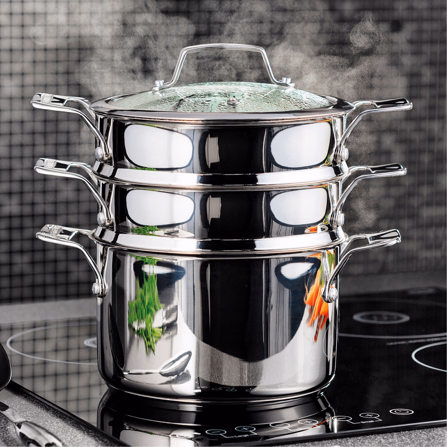 Steamers Three-Tier Steamer Set 22cm