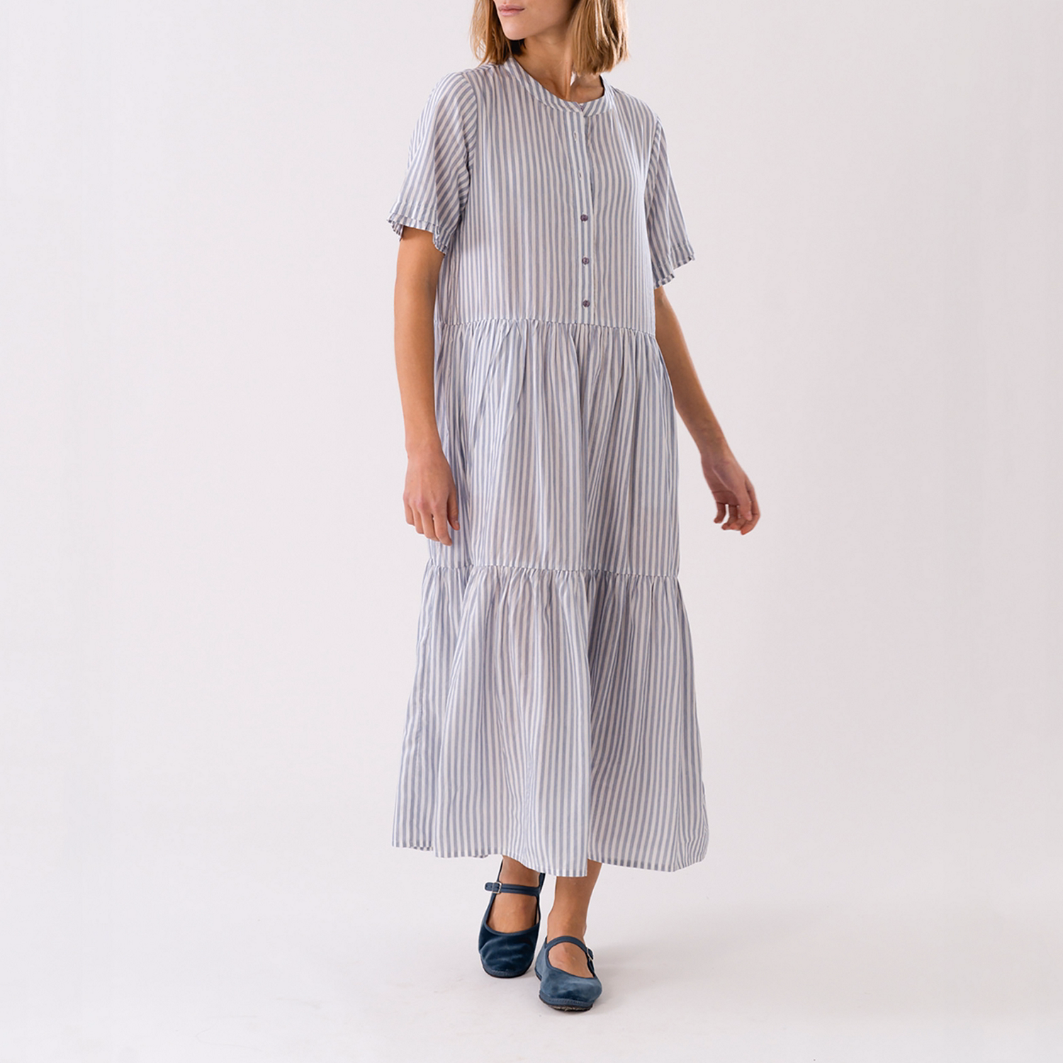 Fie Striped Tiered Dress