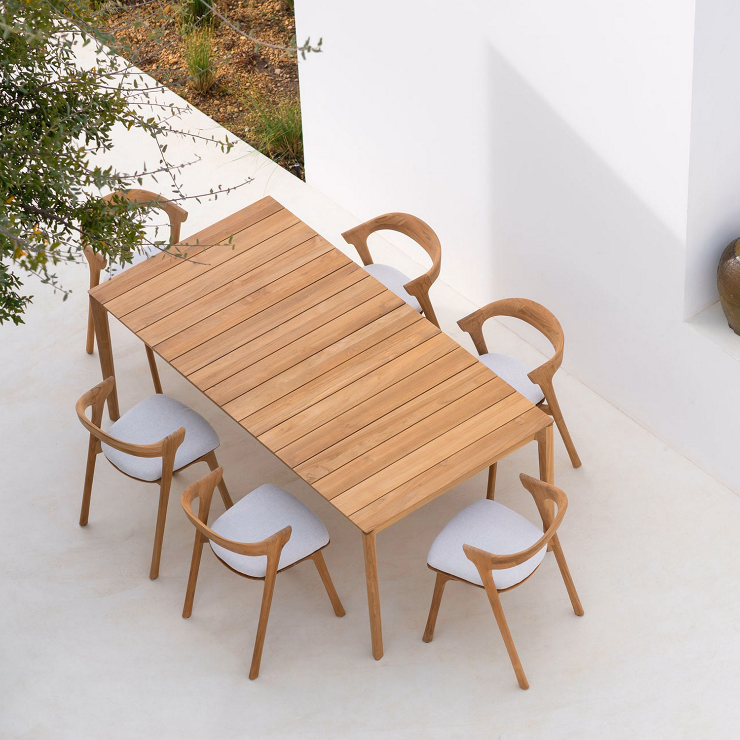 Bok Outdoor Dining Table 200x100cm Teak Rectangular