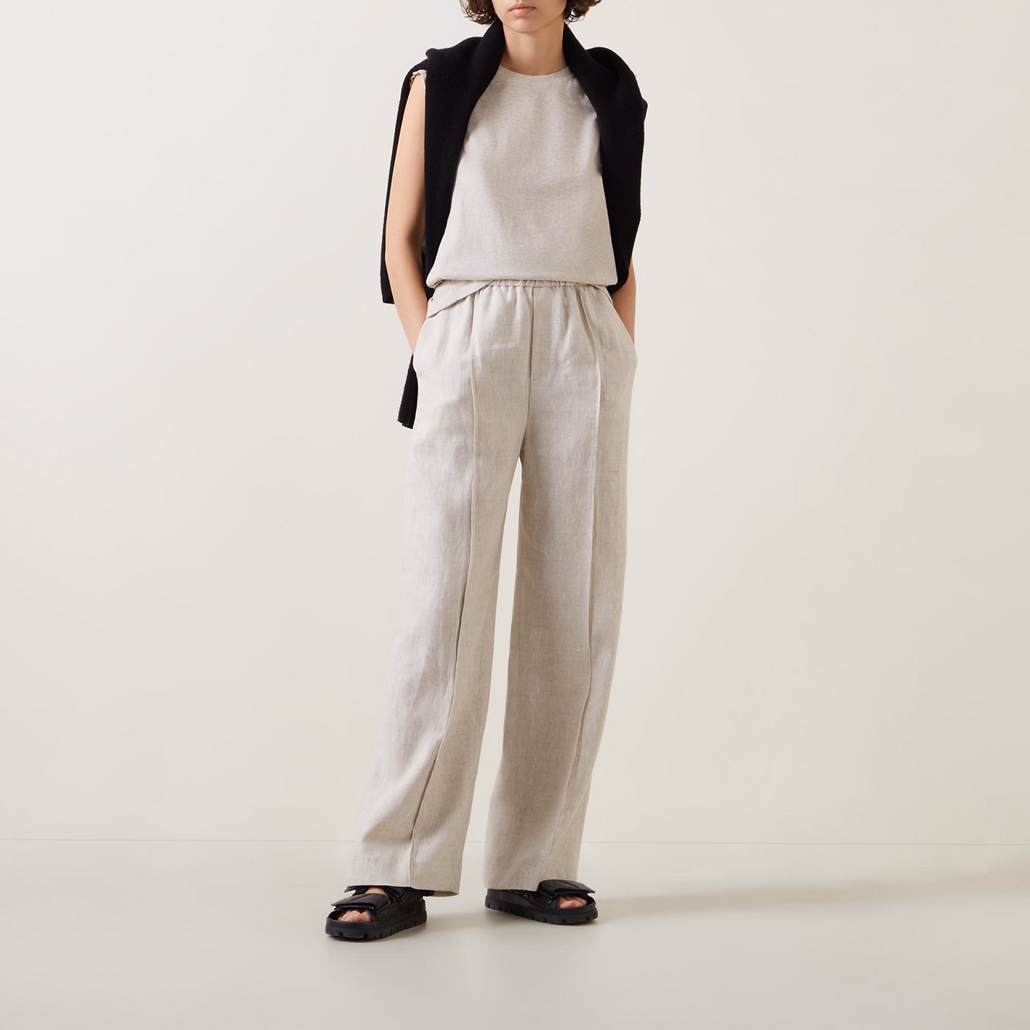 Xinia Linen Wide Leg Trousers
