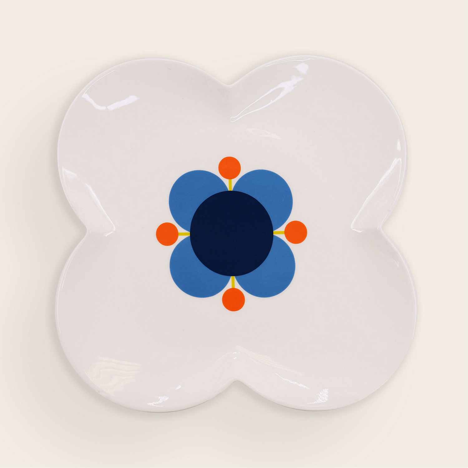 Flower Shaped Platter - Atomic Flower Print