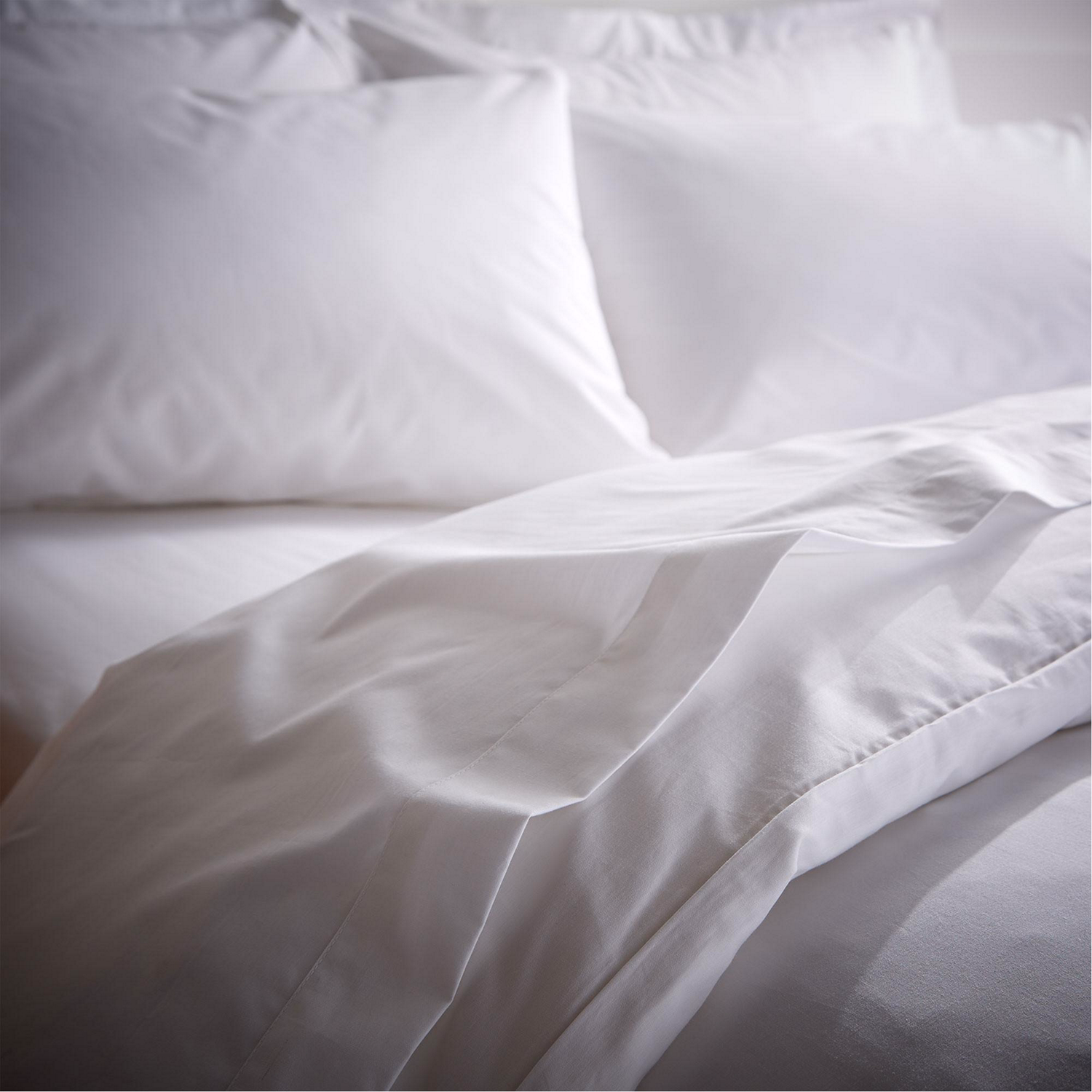 200 Thread Count Cooling Tencel Flat Sheet White