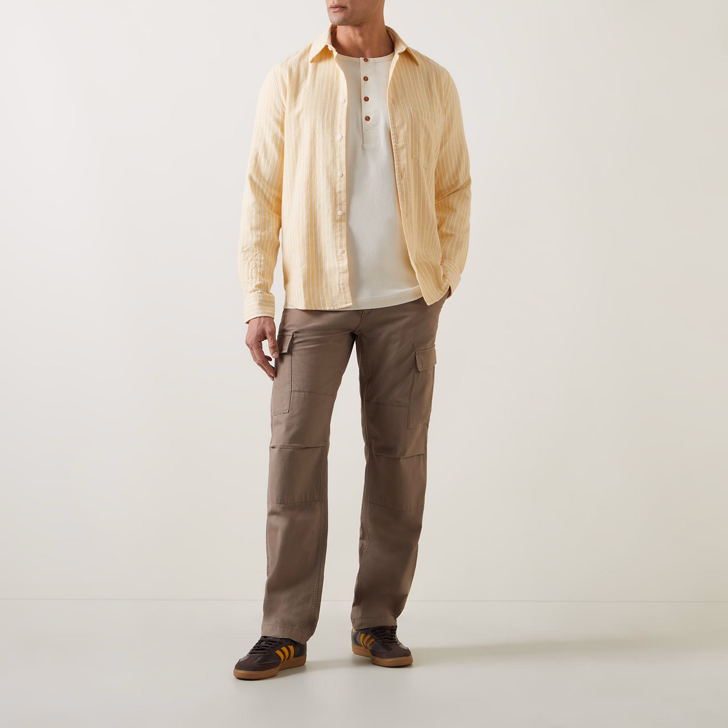 Liam Single-Cuff Striped Shirt