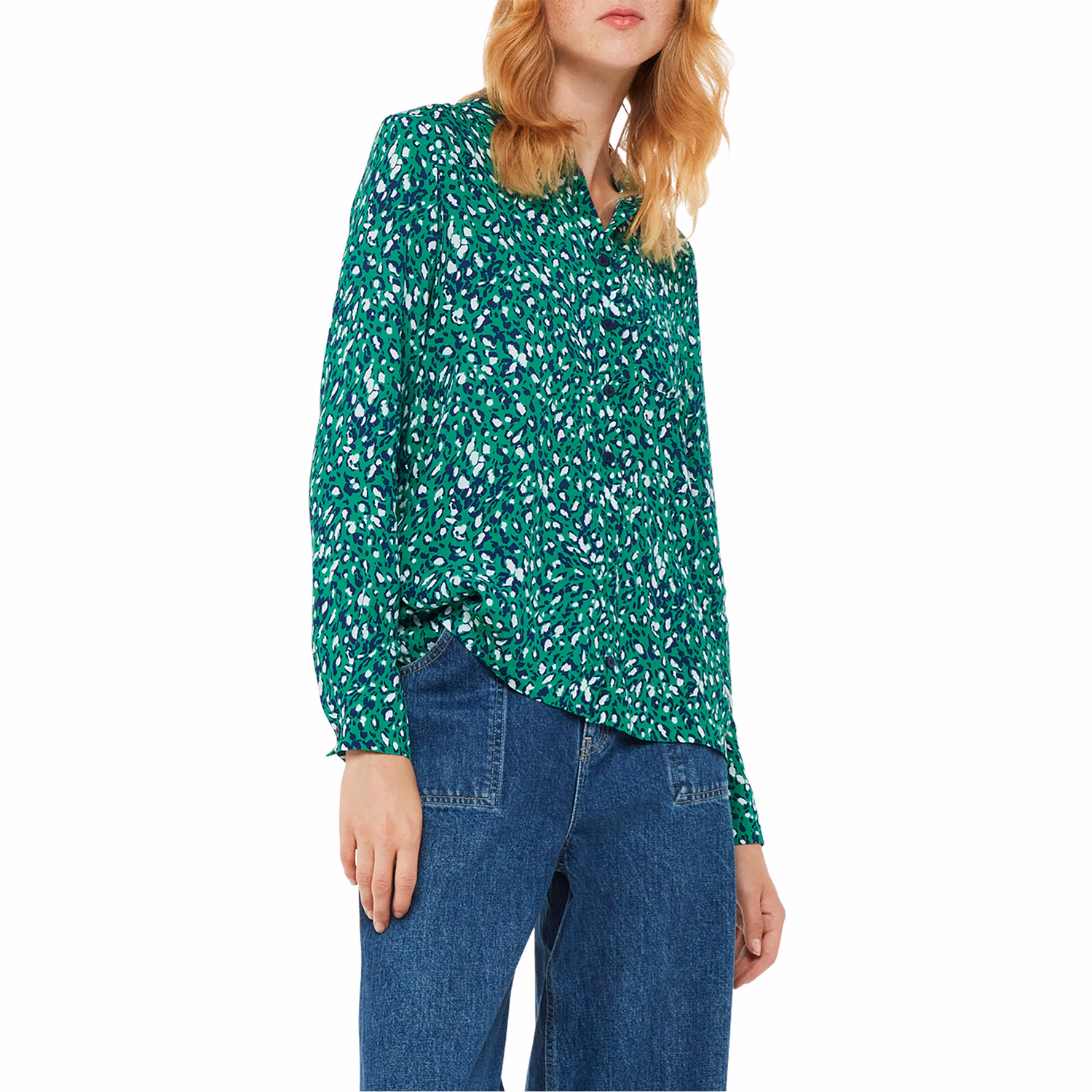 Flowing Leopard Print Shirt