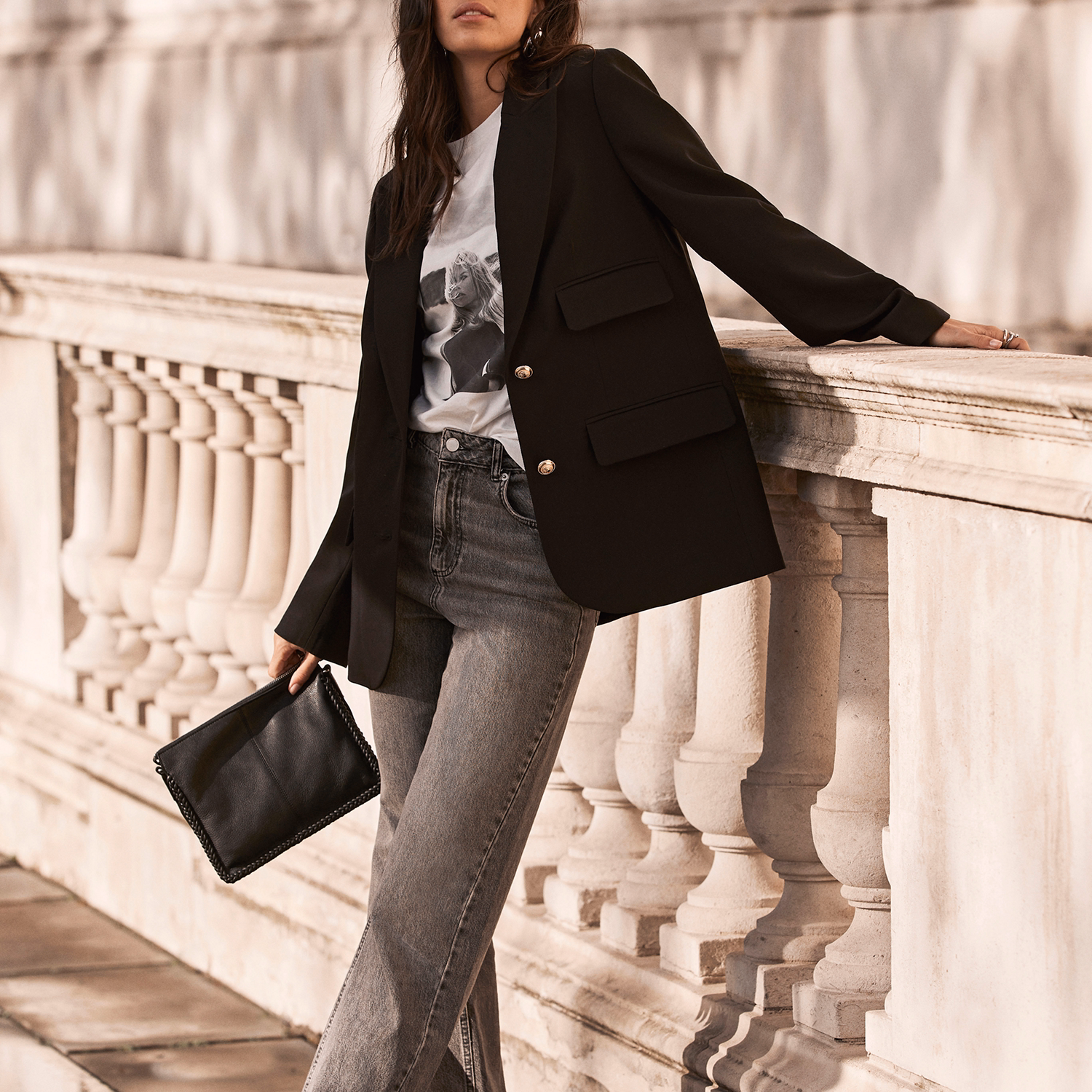 Single-Breasted Pocket Detail Blazer