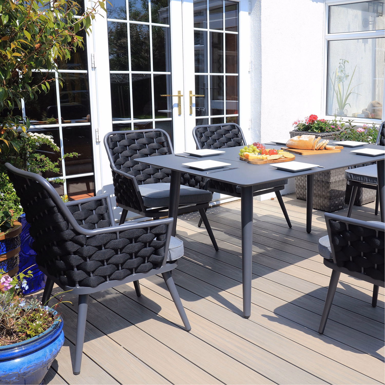 Bordeaux 6 Seater Set with Rectangular Table