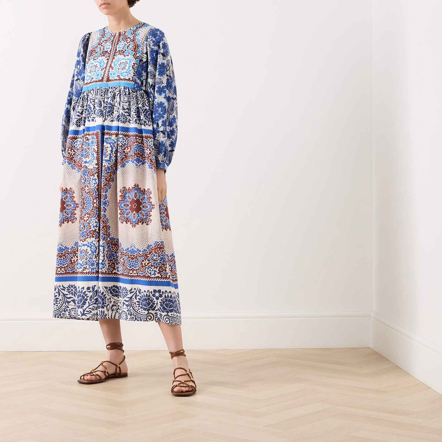 Ghiotto Printed Flared Dress