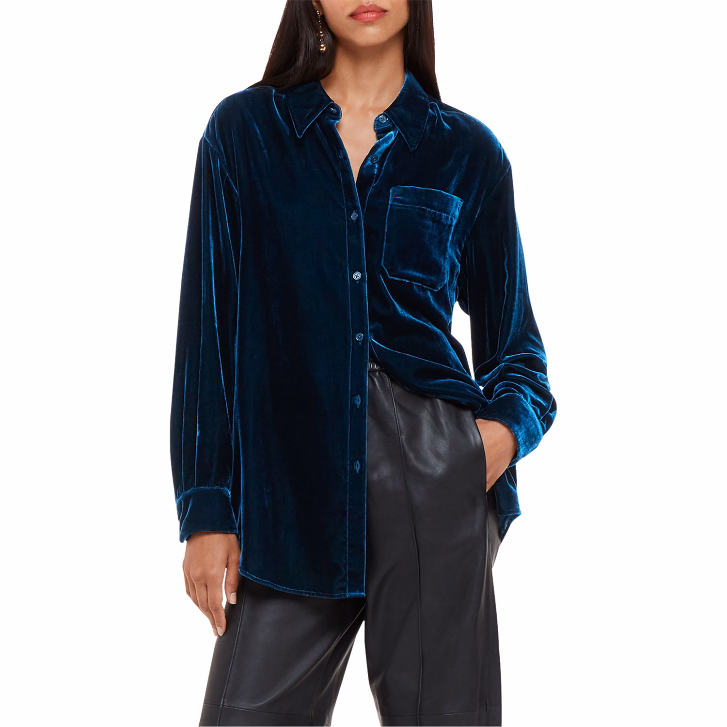 Velvet Oversized Shirt