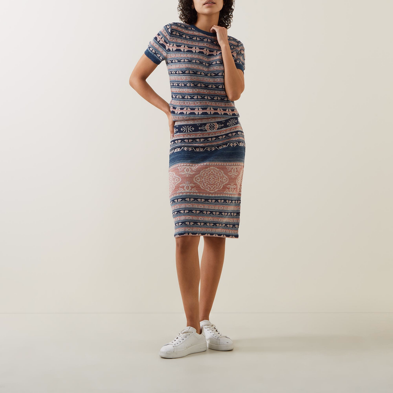 Geometric-Motif Sweater