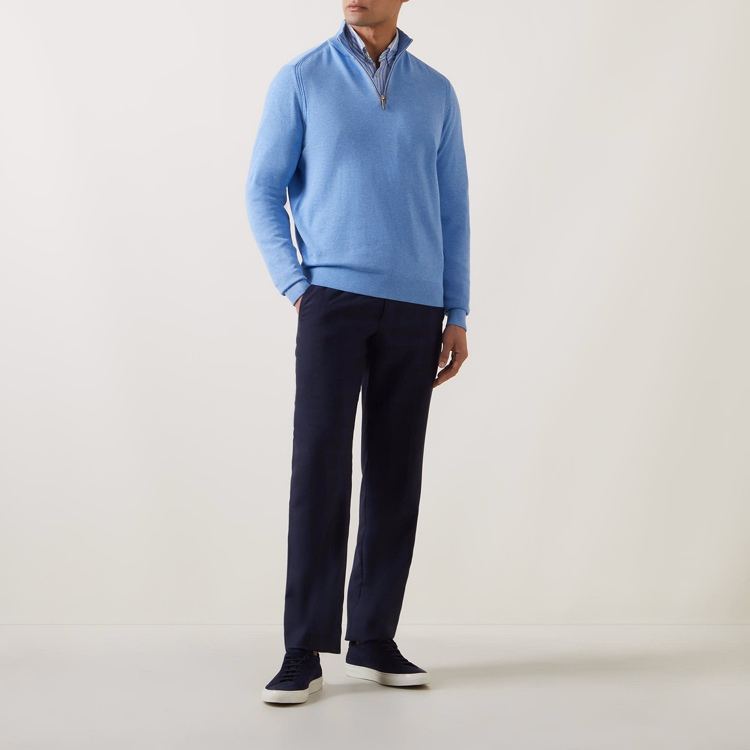 Troyer Logo Half-Zip Sweater