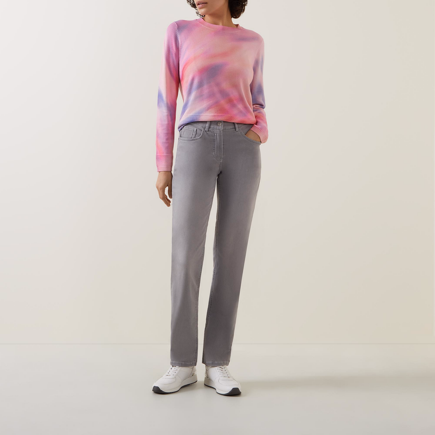 High-Rise Washed Slim Leg Jeans