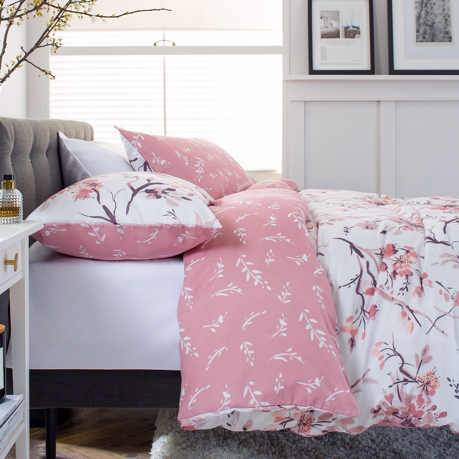 Cherry Blossom Duvet Set Pink
