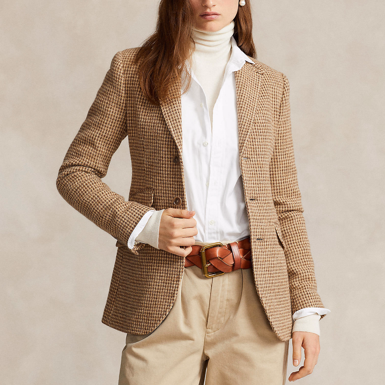 Check Single-Breasted Blazer