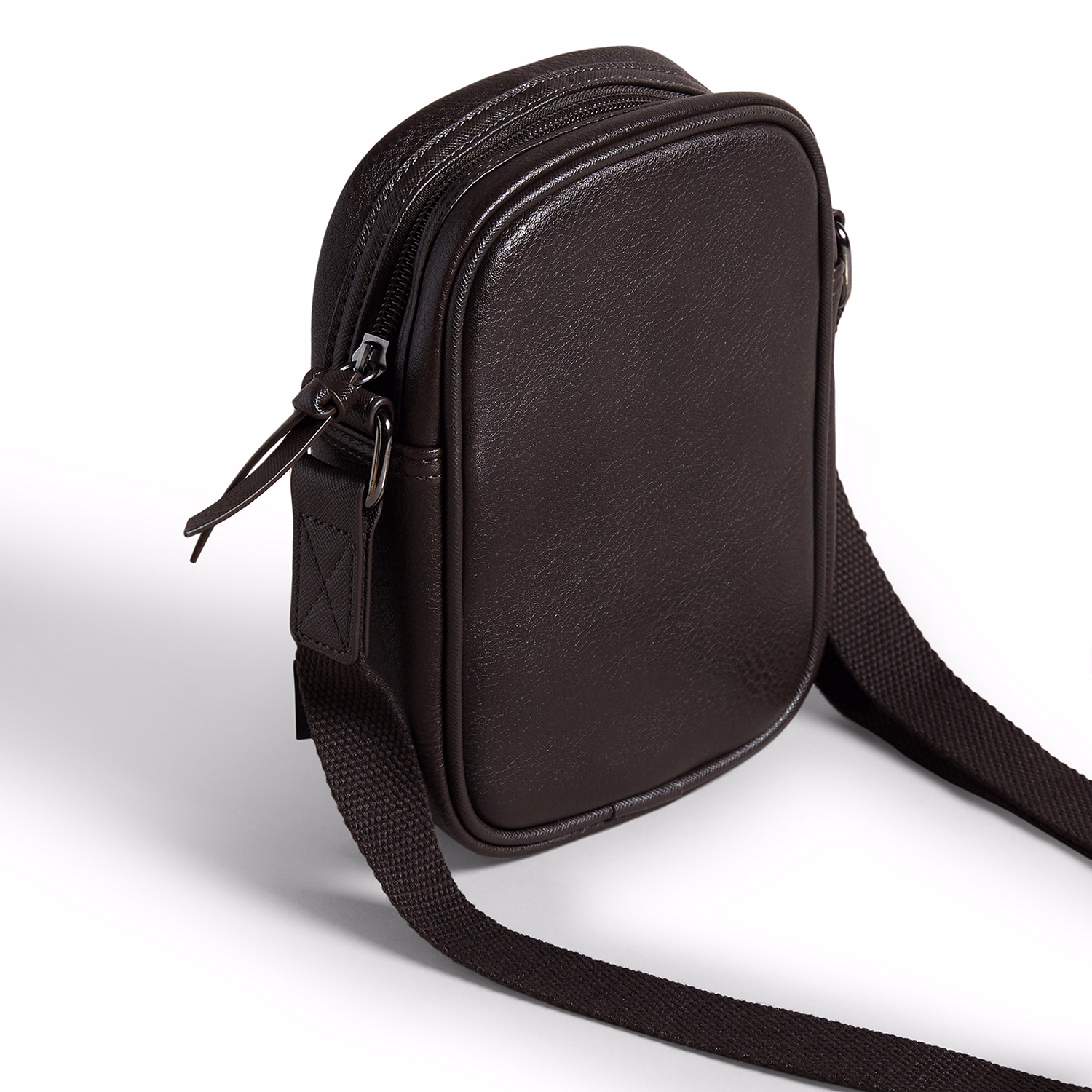 Evver Striped Faux Leather Flight Bag