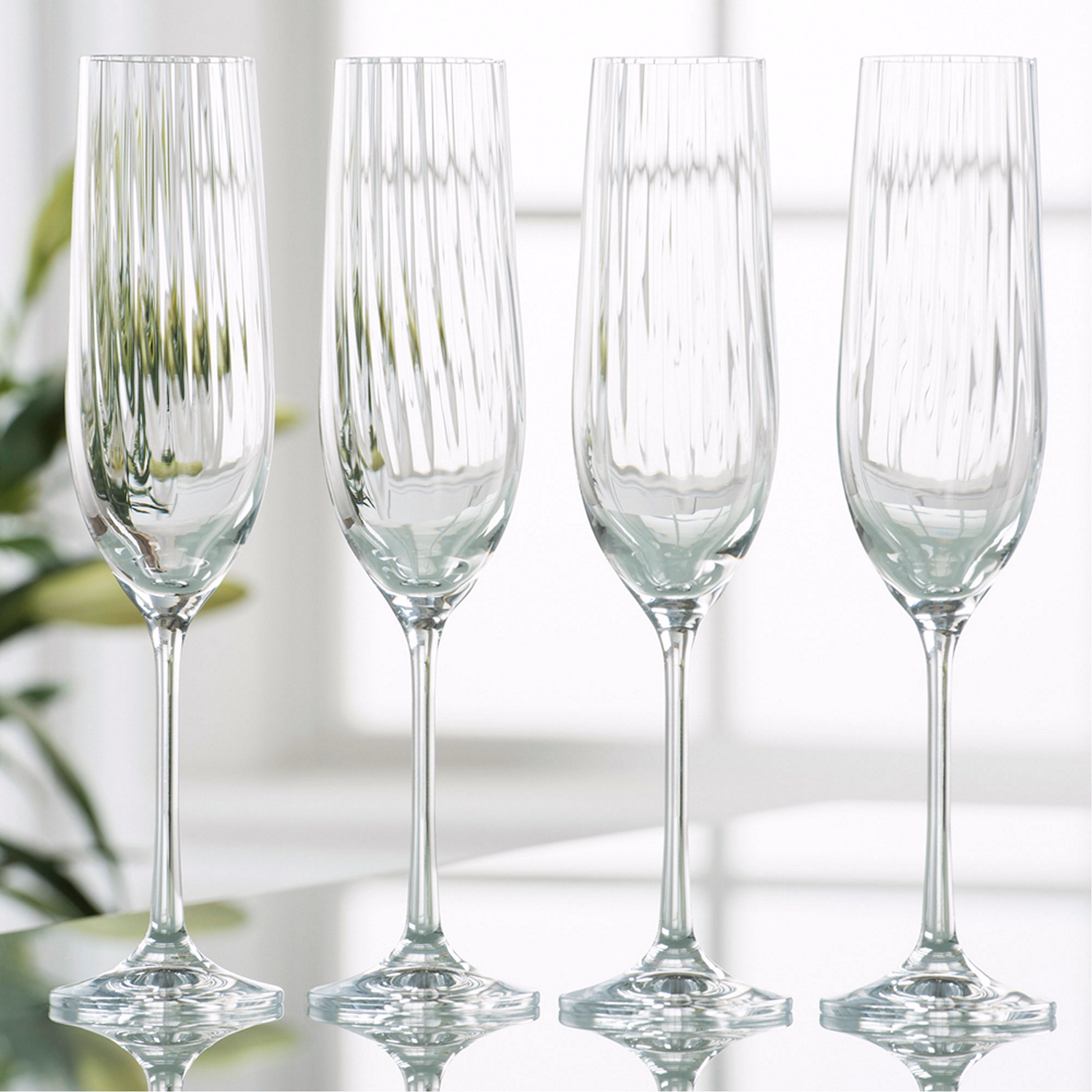 Erne Set of Four Champagne Flutes
