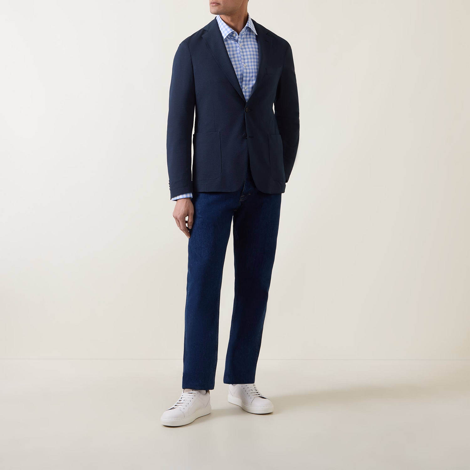 Hanry Performance-Stretch Seersucker Blazer