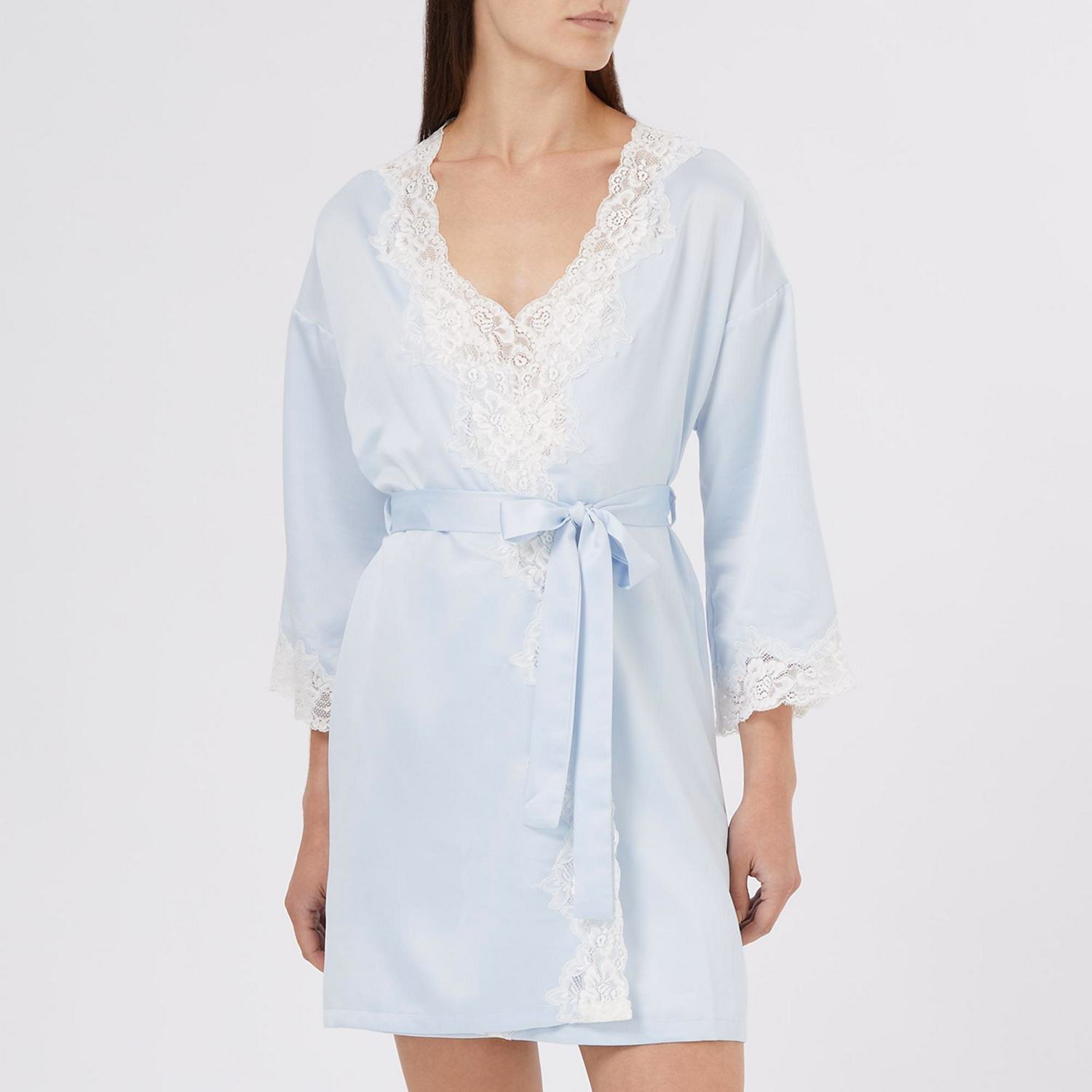 Satin Lace Robe