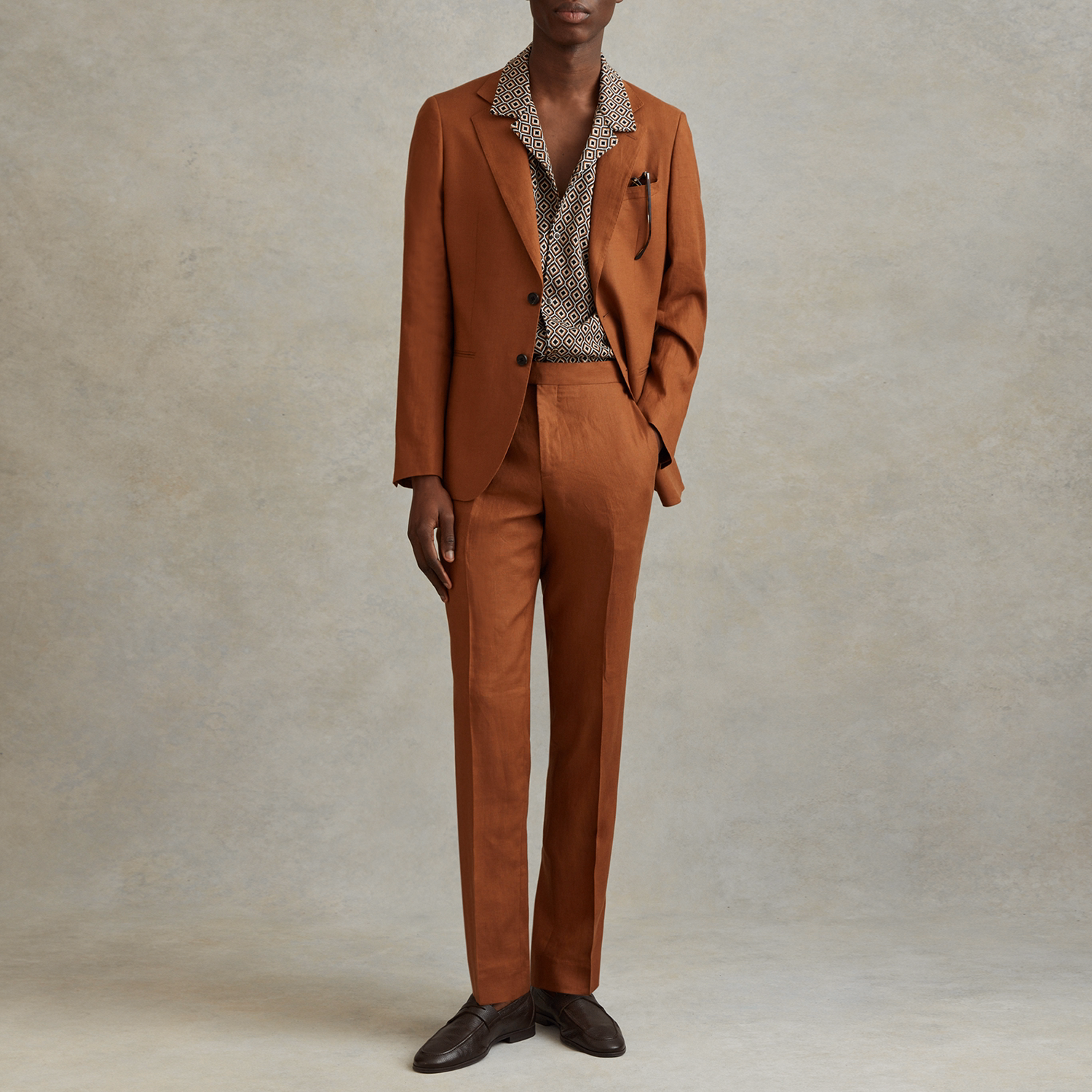 Grove Jacquard Cuban Collar Shirt