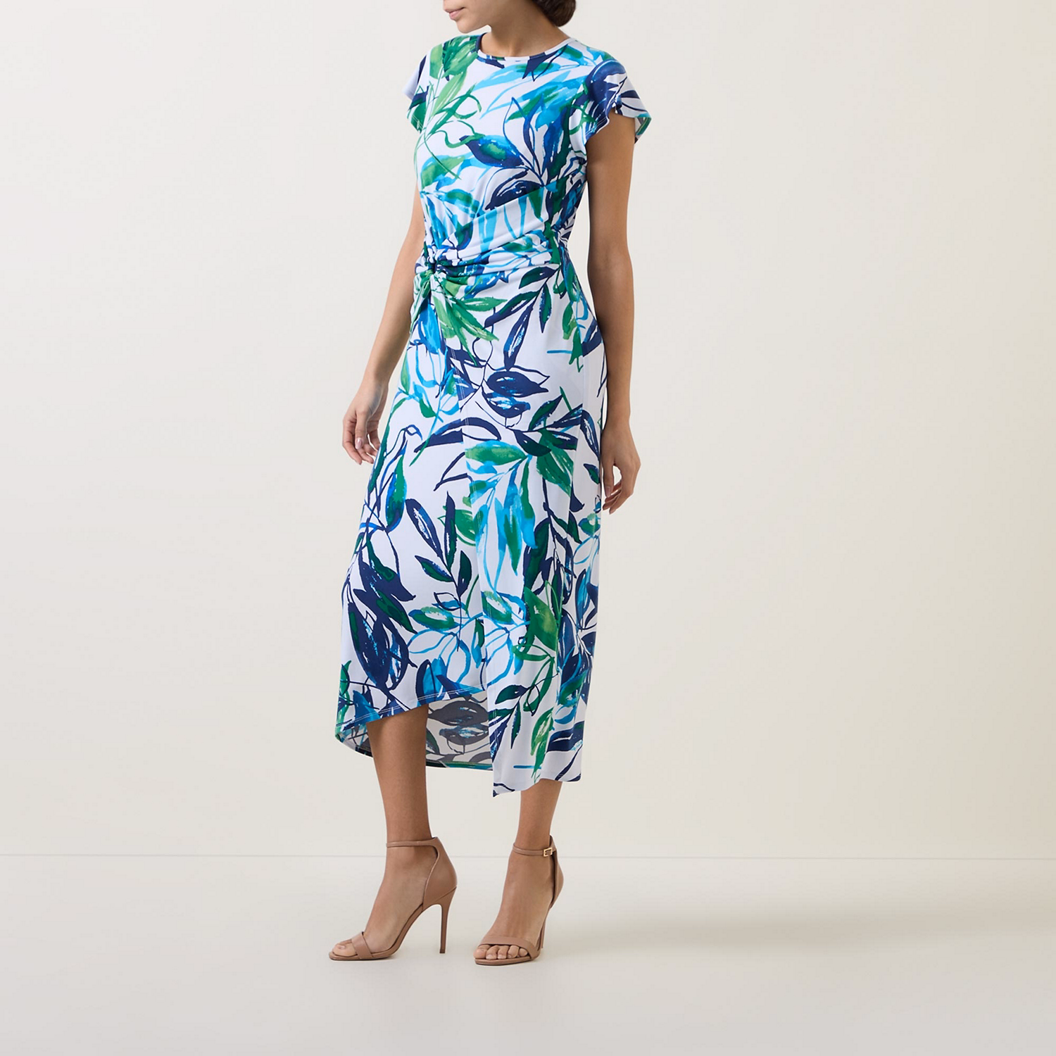 Leaf Wrap Front Dress