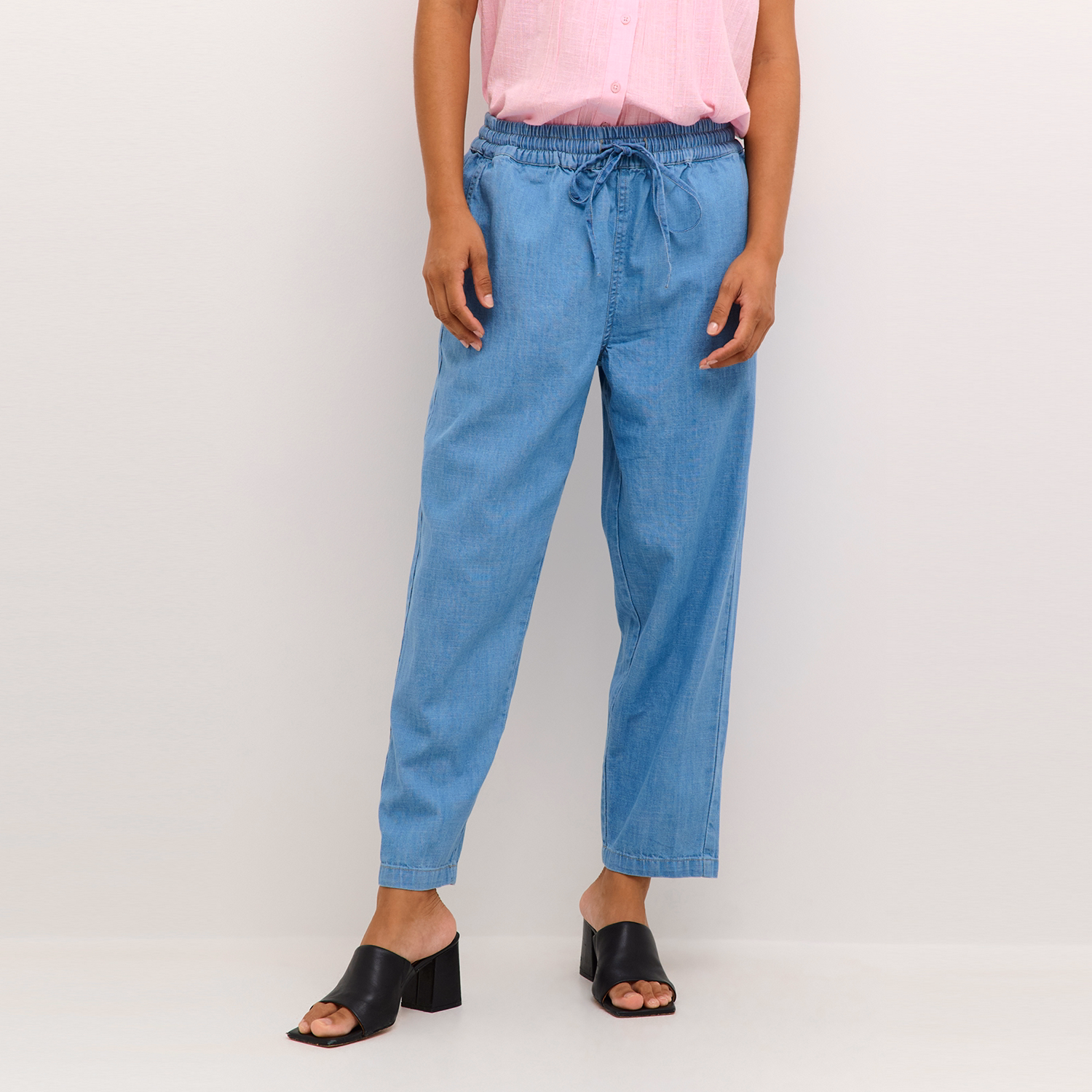 Louise High-Rise Regular Fit Denim Trousers