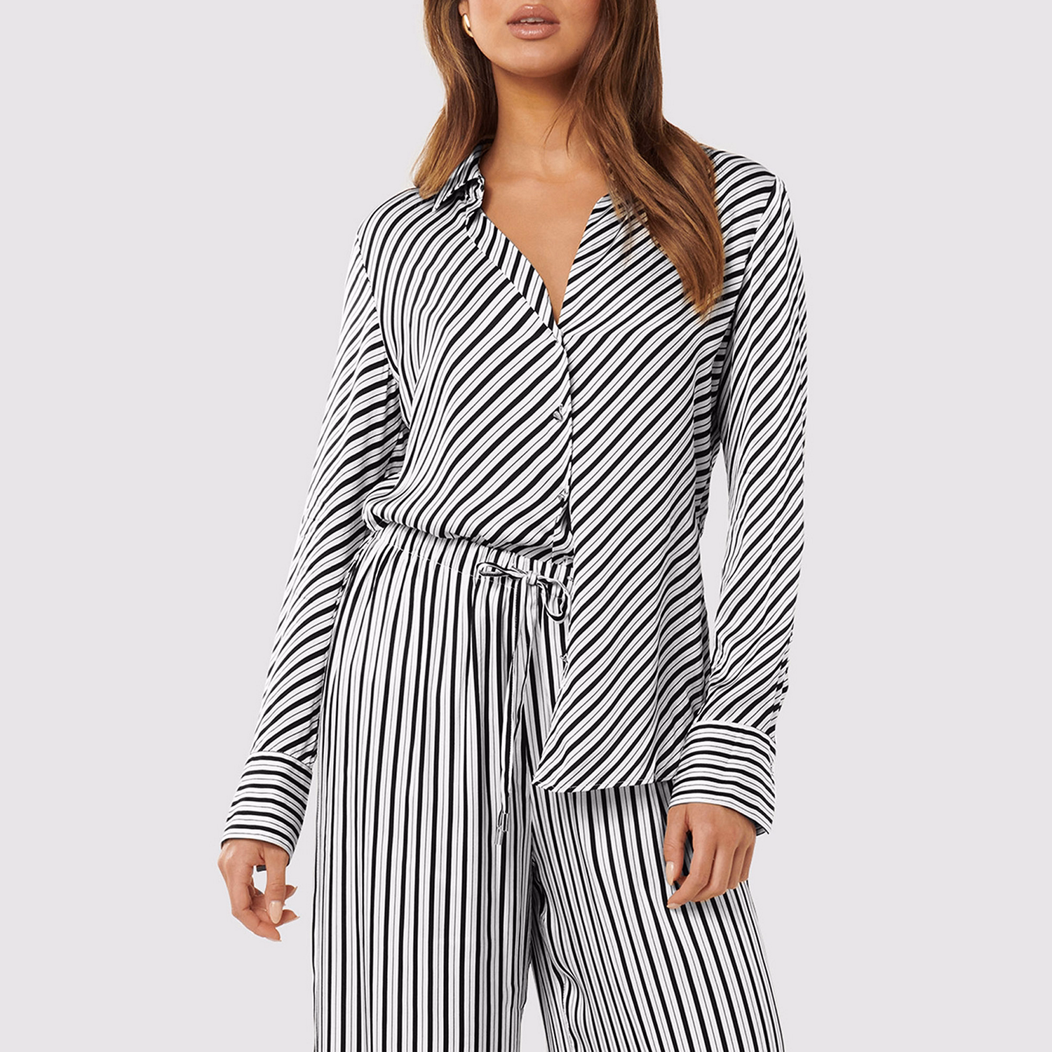 Harvey Striped Satin Shirt