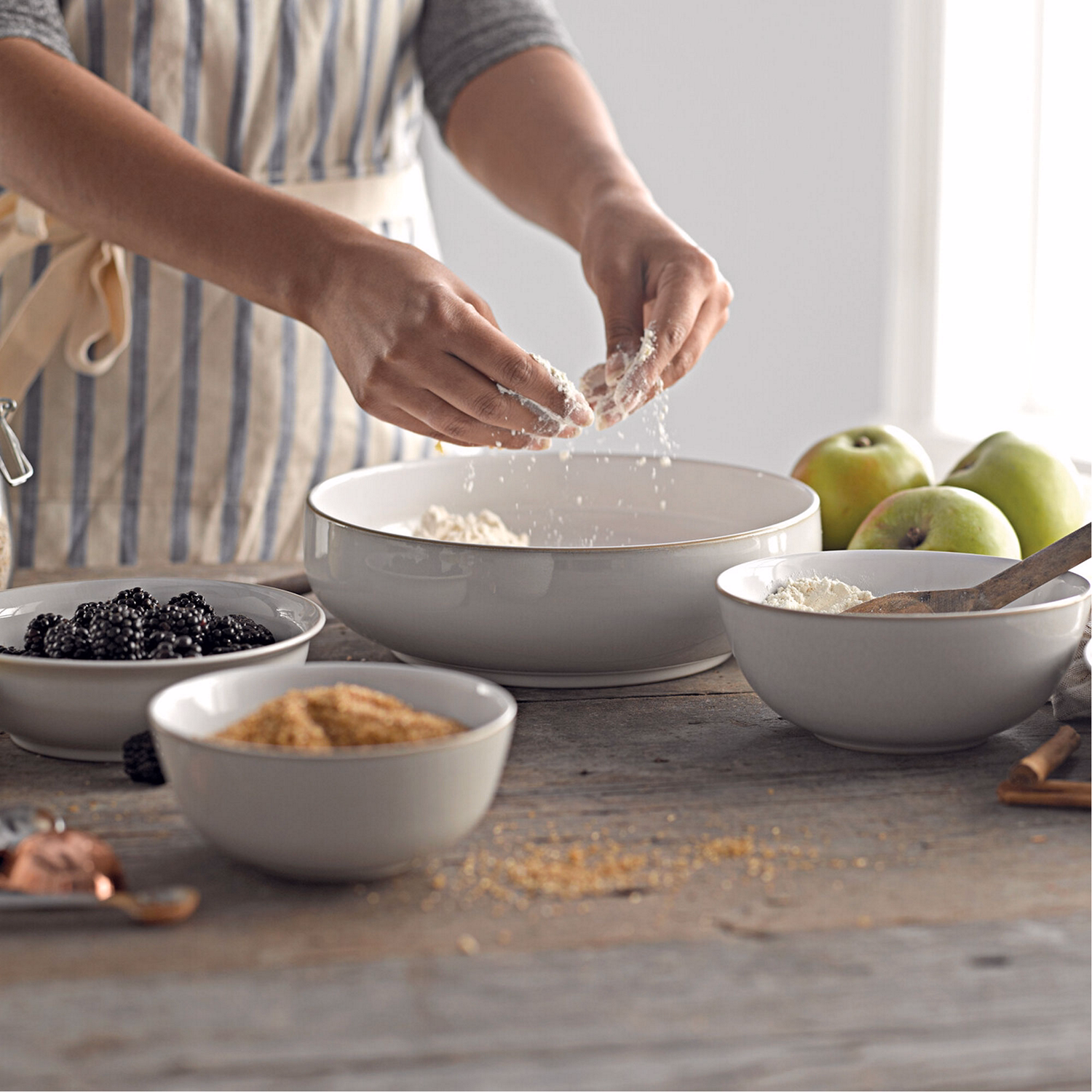 Natural Canvas Serving Bowl