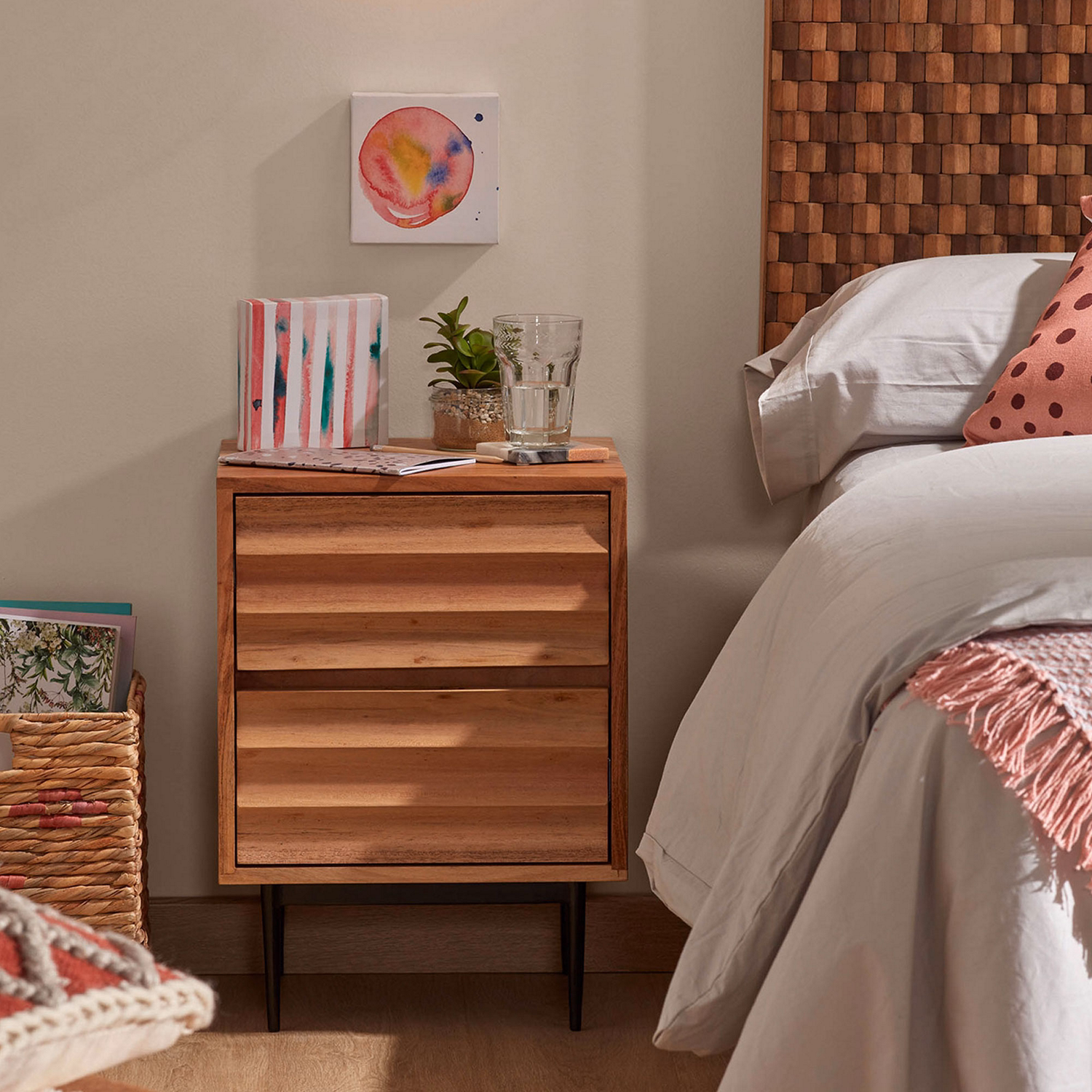 Delsi Bedside Table 40 x 55cm