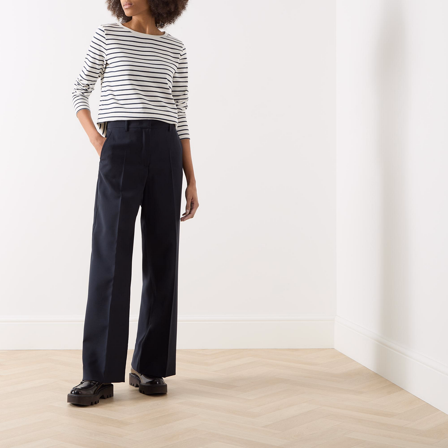 Visivo High-Rise Wide Leg Trousers