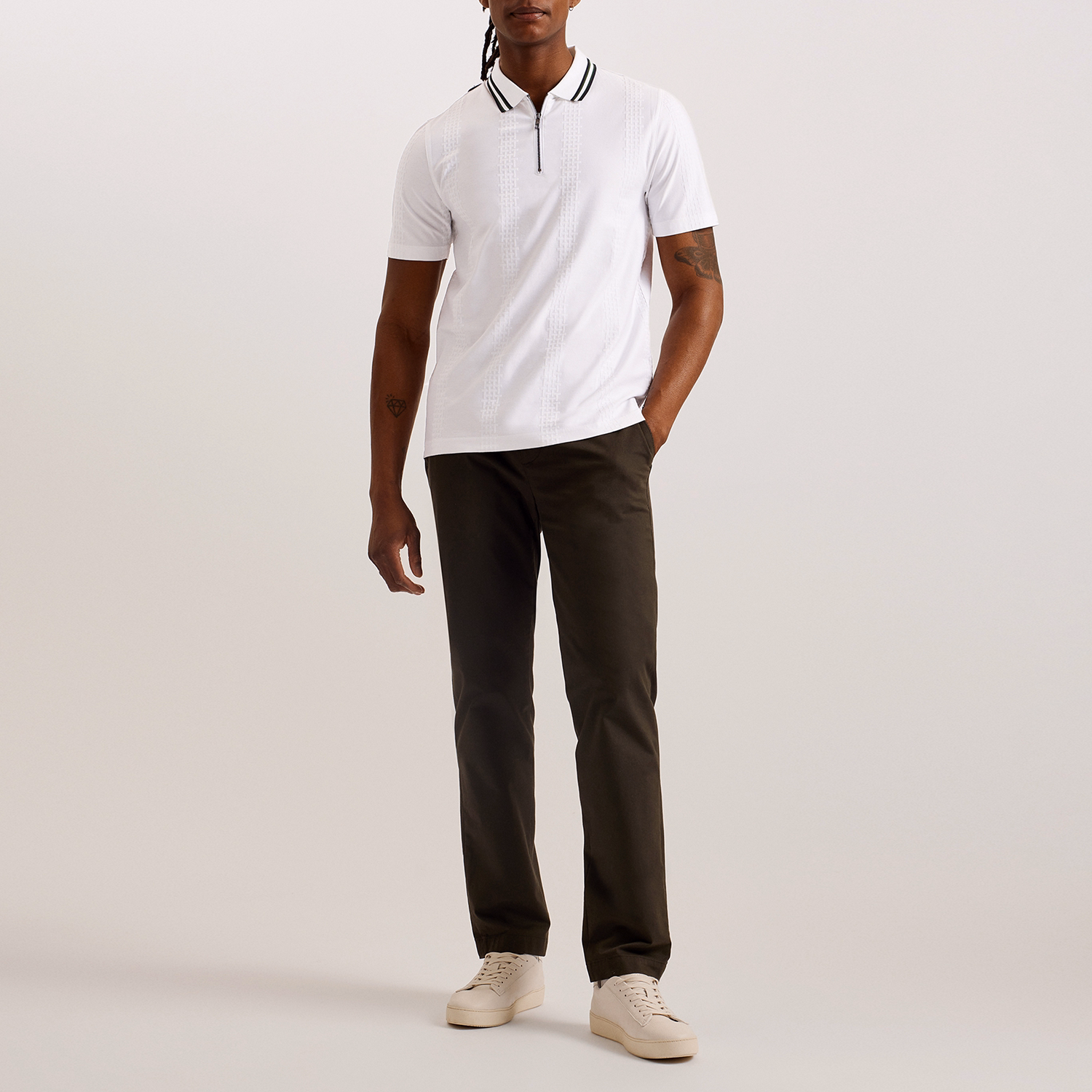 Jacquard Slim Fit Polo Shirt