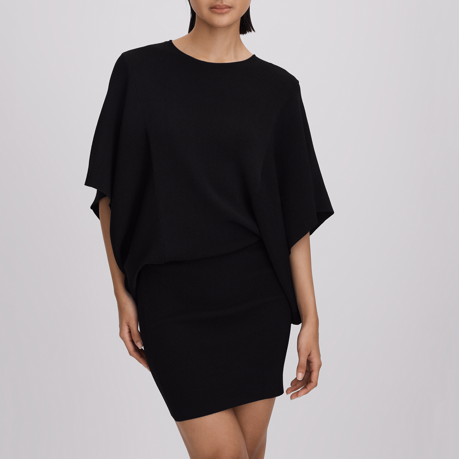 Julia Cape Knit Mini Dress