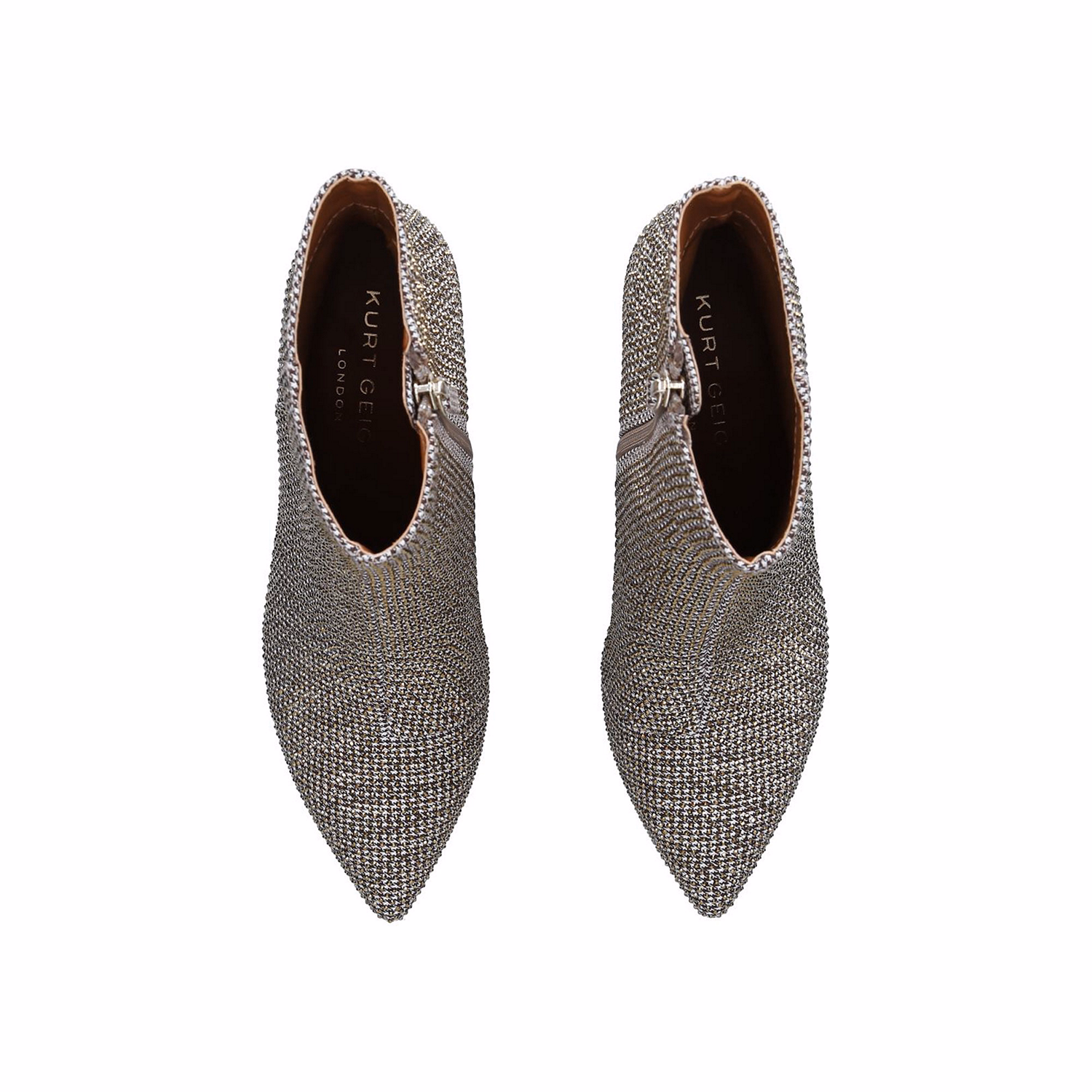 Burlington Houndstooth Crystal Ankle Boots