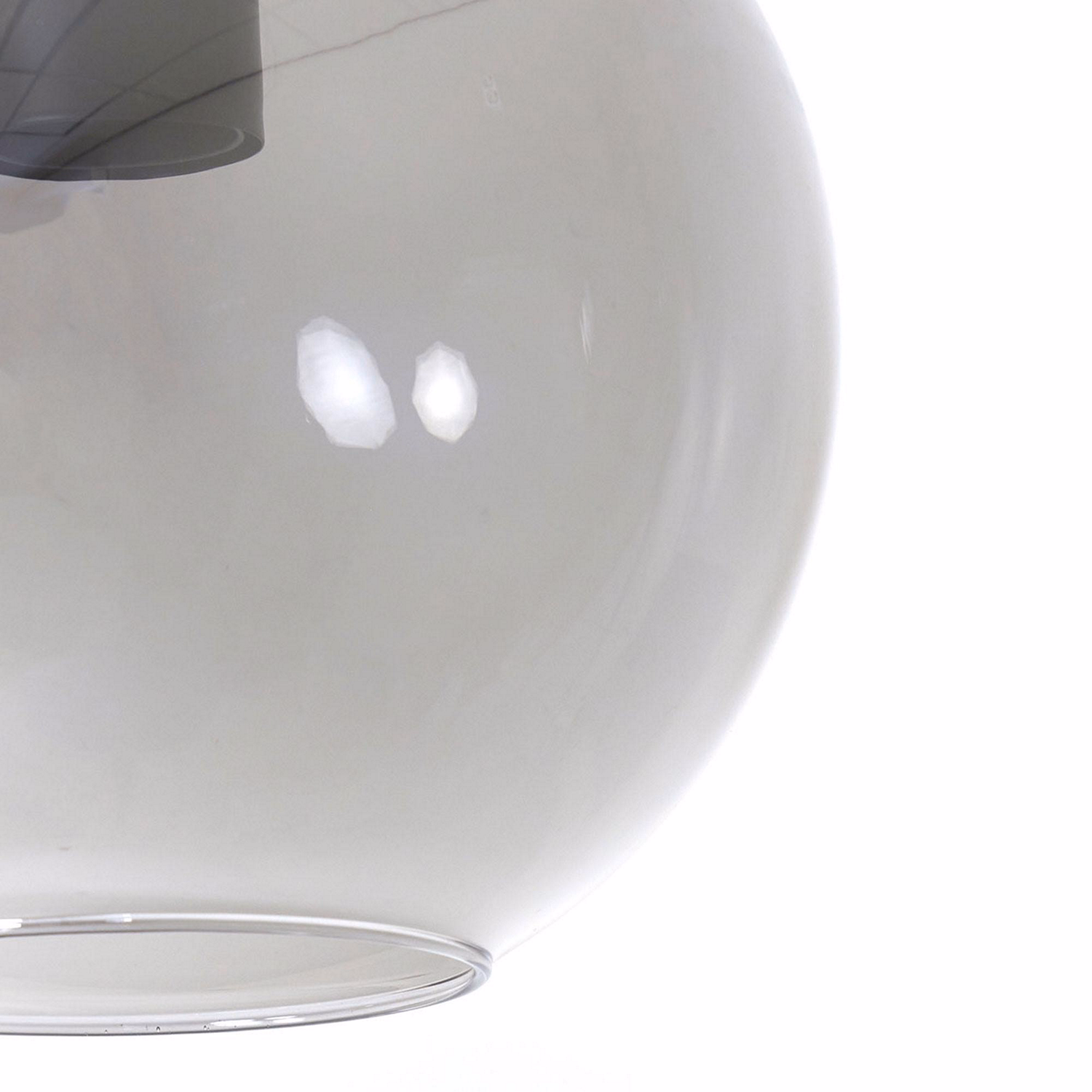 Subar Hanging Lamp 30cm Matte Black and Smoked Glass