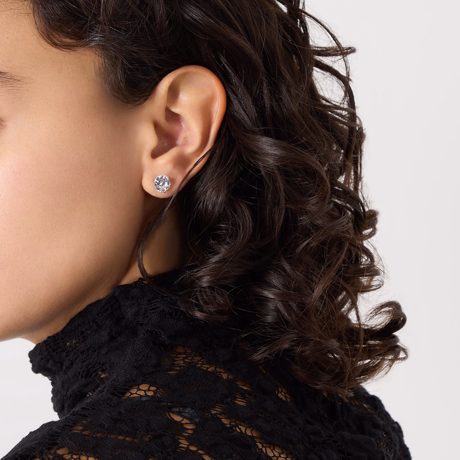 Brilliant Trio Prong Stud Earrings