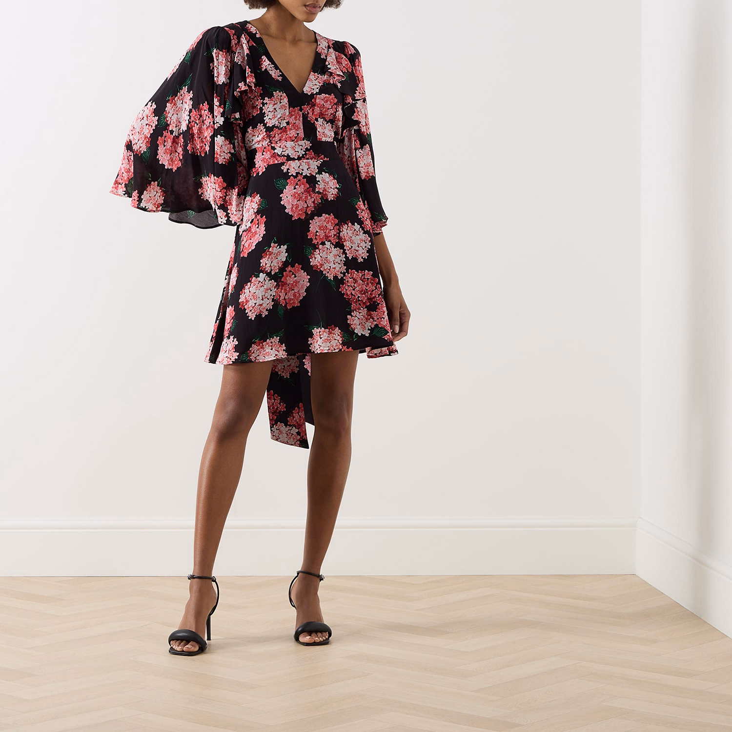 Elise Hydrangea Print Mini Dress