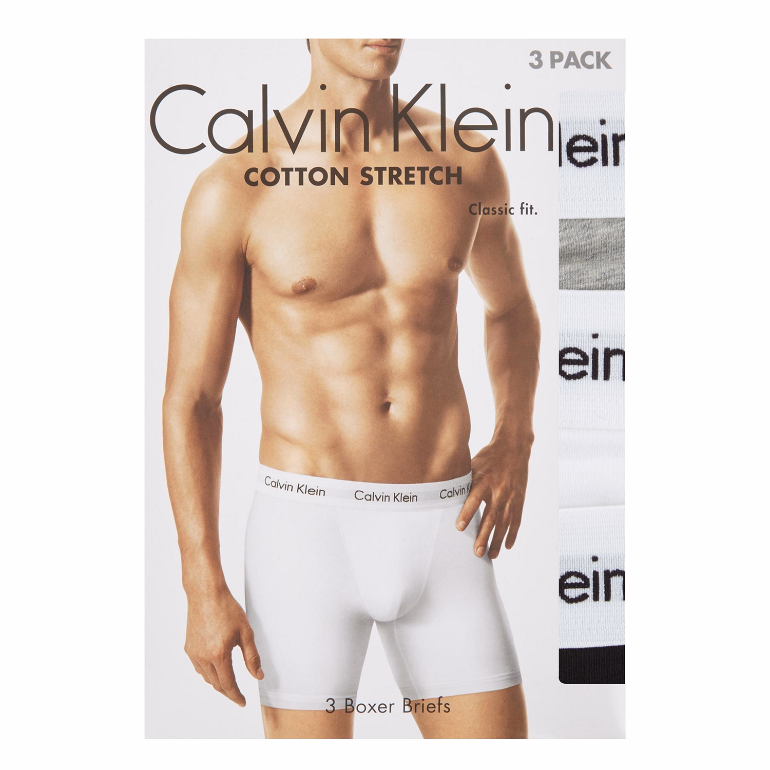 Three-Pack Cotton Stretch Trunks Multicolour