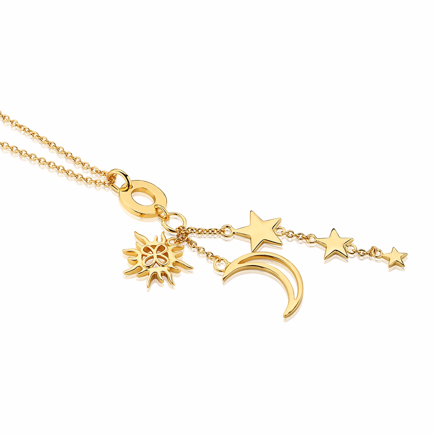 Sun & Star Charm Necklace