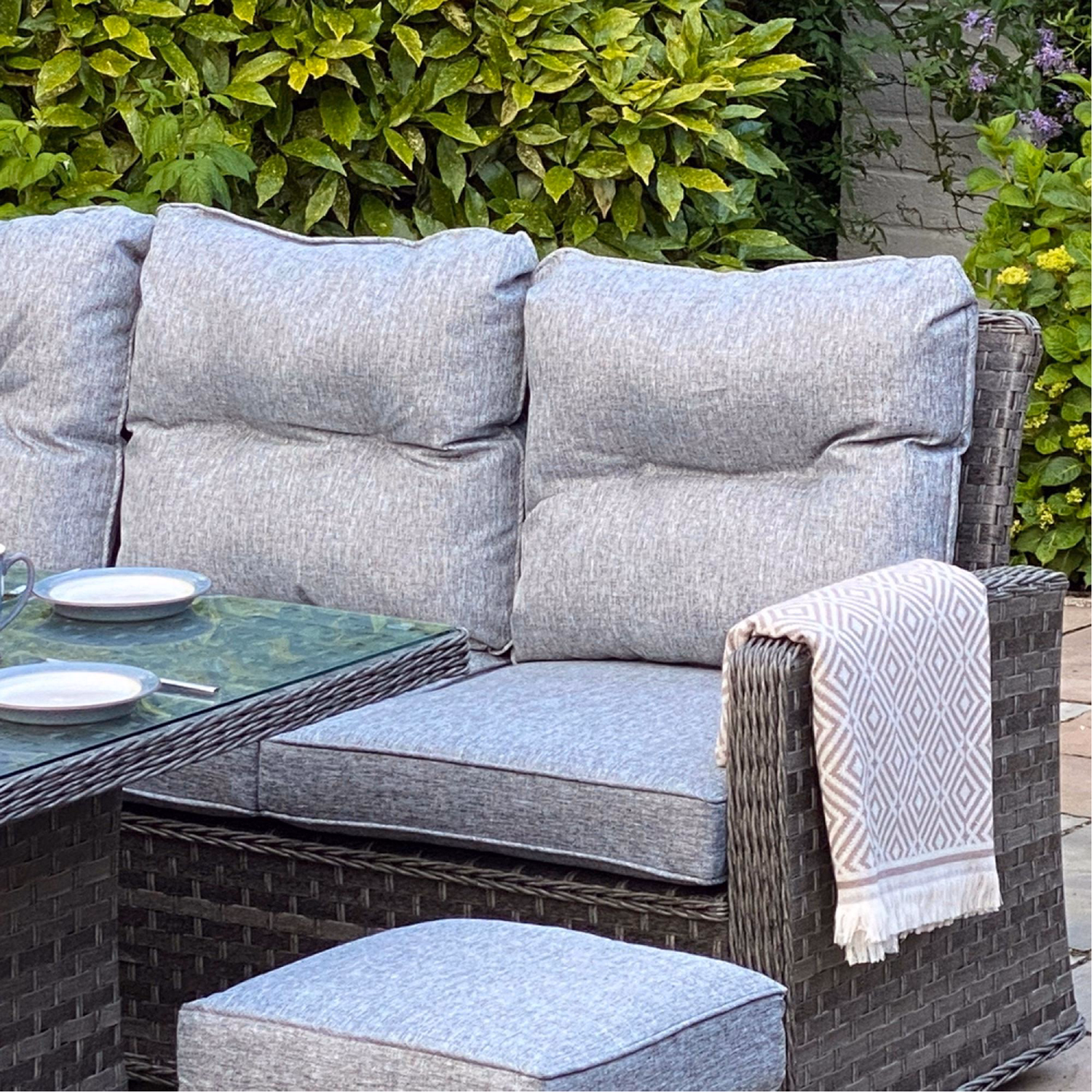 Boston Casual Dining Set Dark Grey