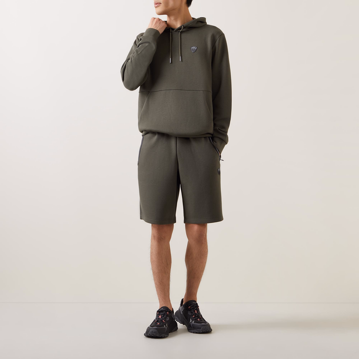 Crest Logo Drawstring Hoodie